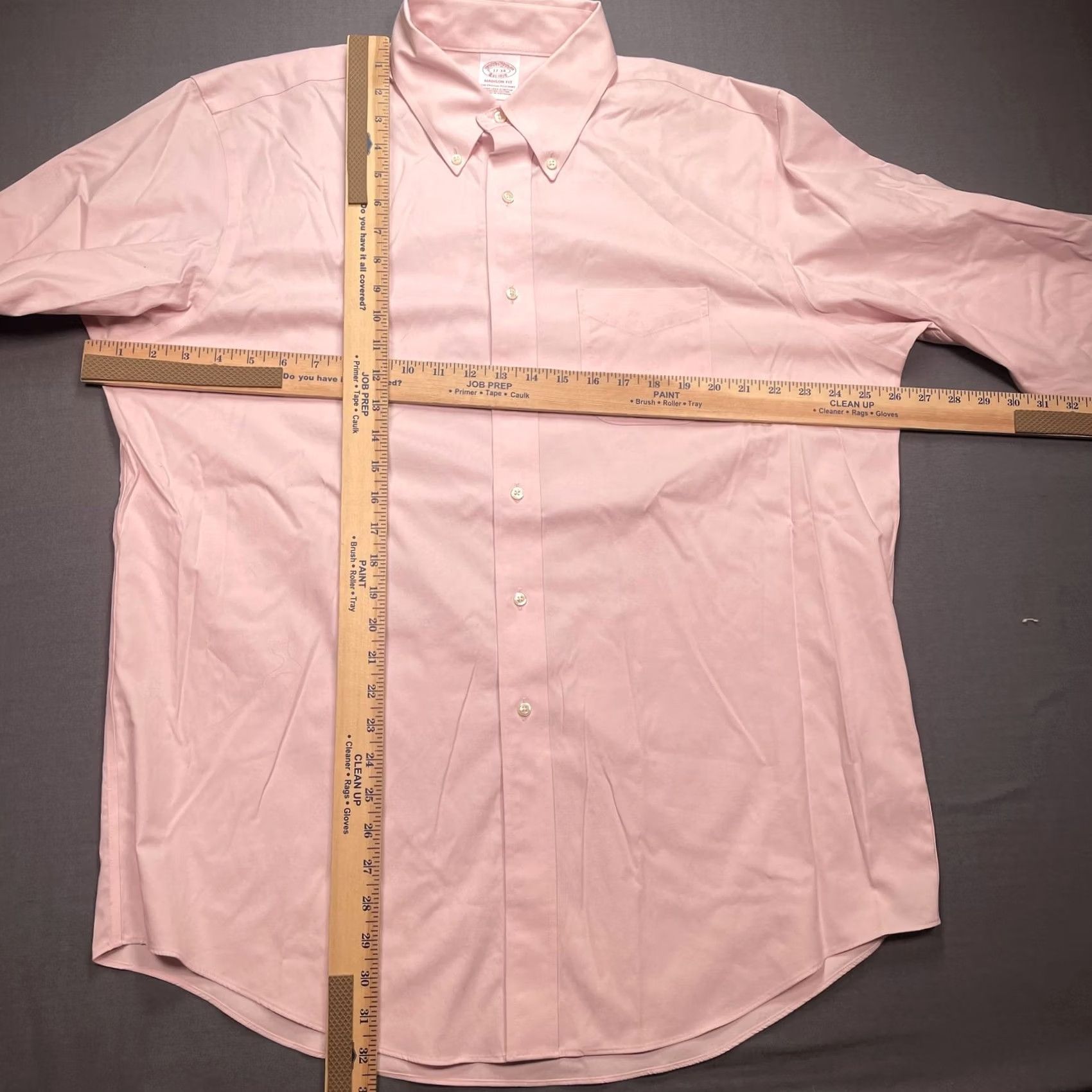 Brooks Brothers Brooks Brothers Shirt Mens XL 17 34 Pink Solid Non Iron Stretch Long Sleeve Button-Up Dress Shirt Size US XL / EU 56 / 4 - 3 Thumbnail