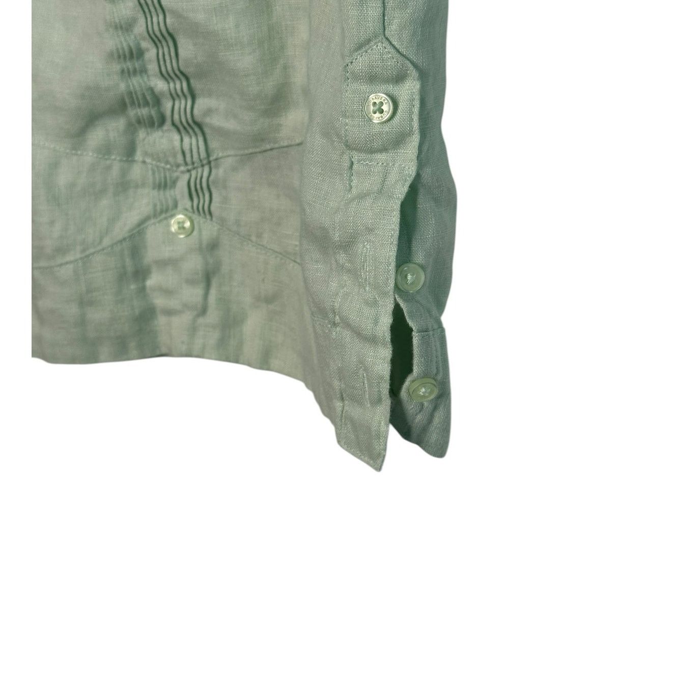 Cubavera Cubavera light green linen short sleeves shirt size medium Size US M / EU 48-50 / 2 - 6 Thumbnail
