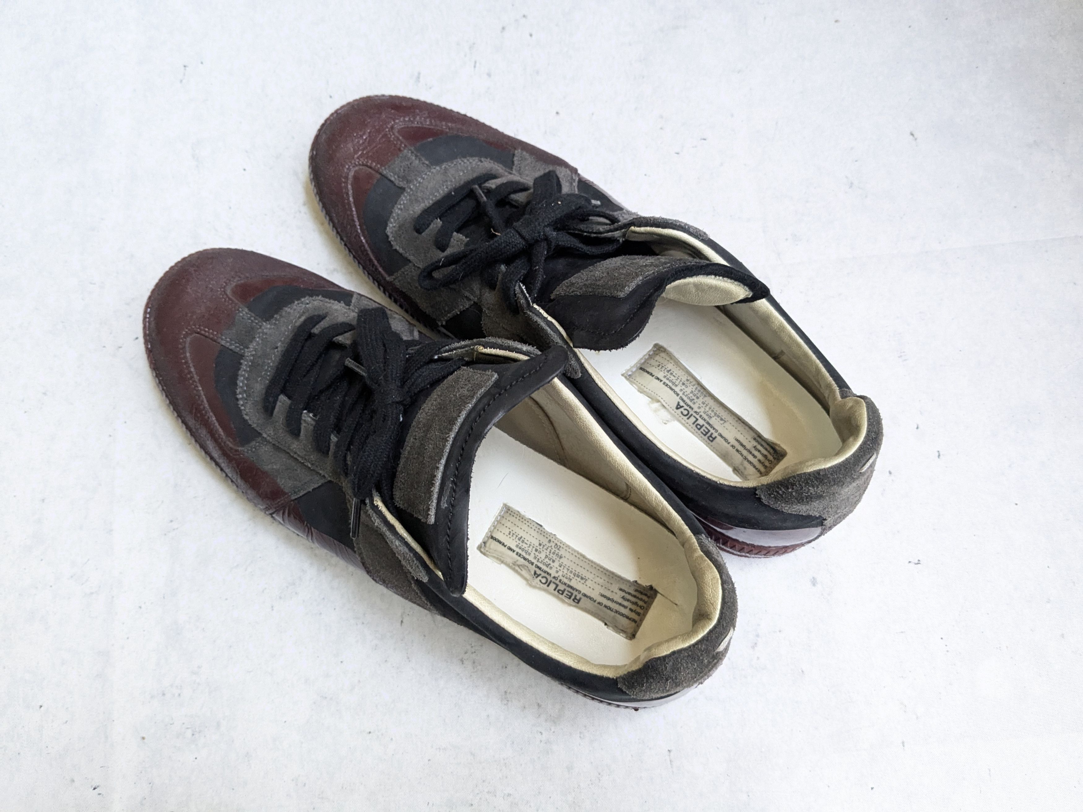Maison Margiela Maison Margiela Replica Sneakers 11 44 Gray Black Burgundy Size US 11 / EU 44 - 14 Thumbnail