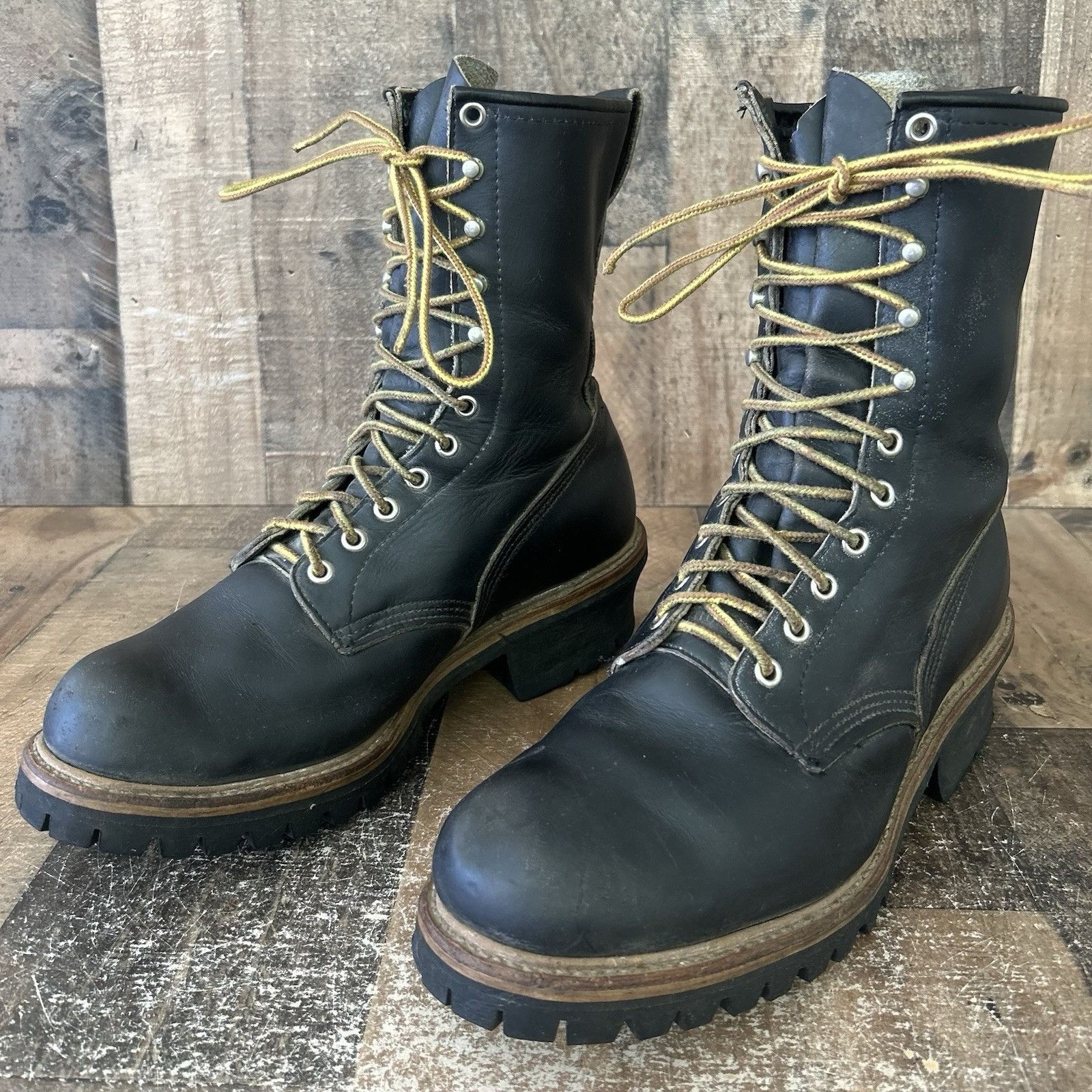 Drews Soft Toe Logger Linesman Work Boots Mens 9 E 8_LoggerBrownSmooth1.jpg?v=  main image 4