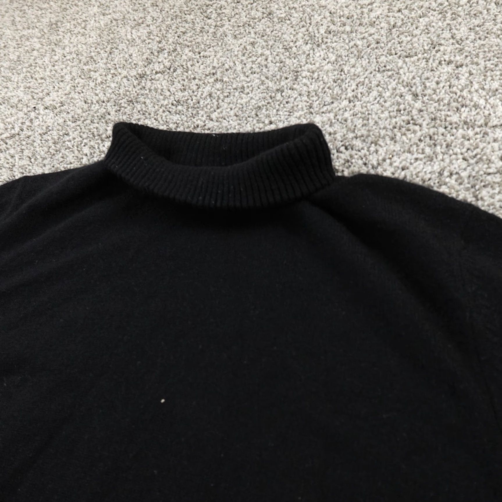 Vintage Investments Sweater Womens L Black Cashmere Mock Turtle Neck Pullover Cozy Soft Size L / US 10 / IT 46 - 2 Thumbnail