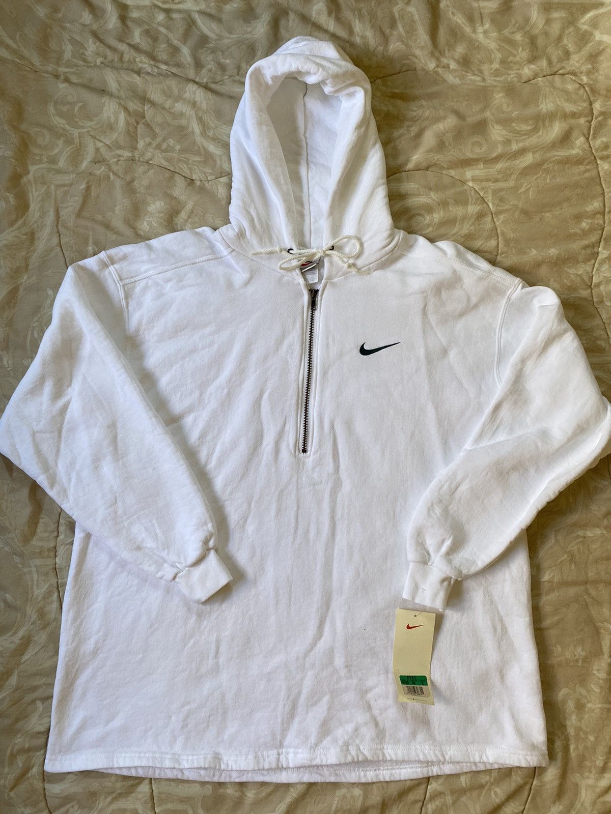 Rare Deadstock Vintage 90s Nike Forest Green Swoosh Hoodie