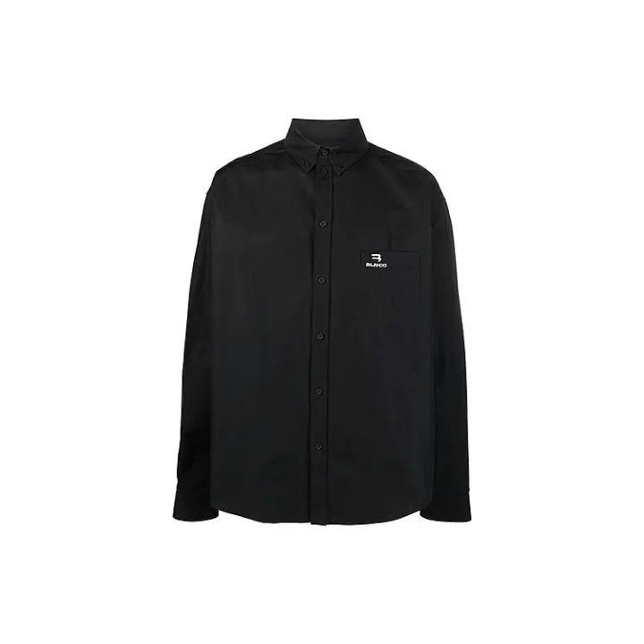 Balenciaga Balenciaga Large Fit Embroidered Long Sleeve Shirt Size US L / EU 52-54 / 3 - 1 Thumbnail