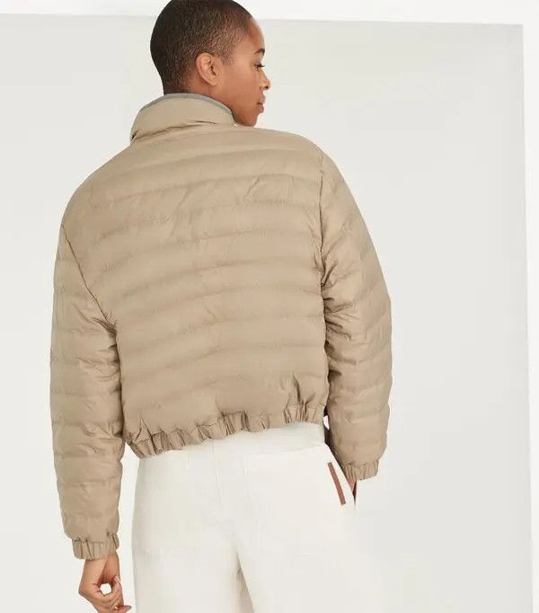 Brunello Cucinelli o1la1rc1a0425 Wr Padded Jacket in Natural Size L / US 10 / IT 46 - 4 Thumbnail
