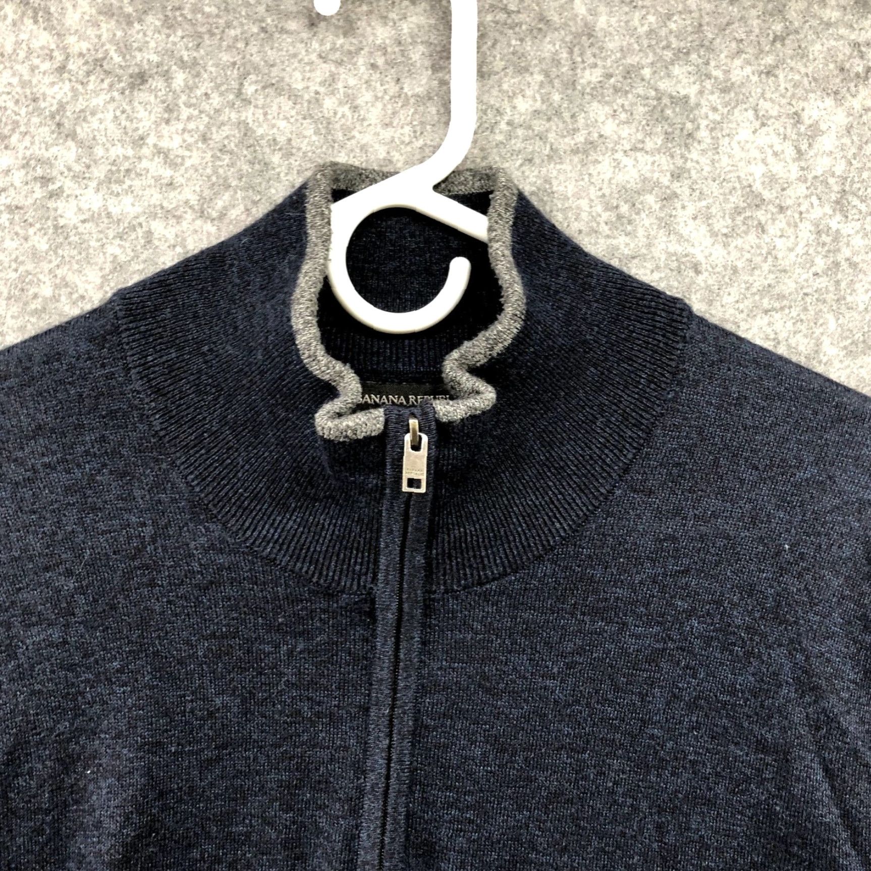 Banana Republic VINTAGE Banana Republic Men’s Sweater Pullover 1/4 Zip Long Sleeve Fall Winter Navy Blue S Eco Cotton Size US S / EU 44-46 / 1 - 7 Thumbnail