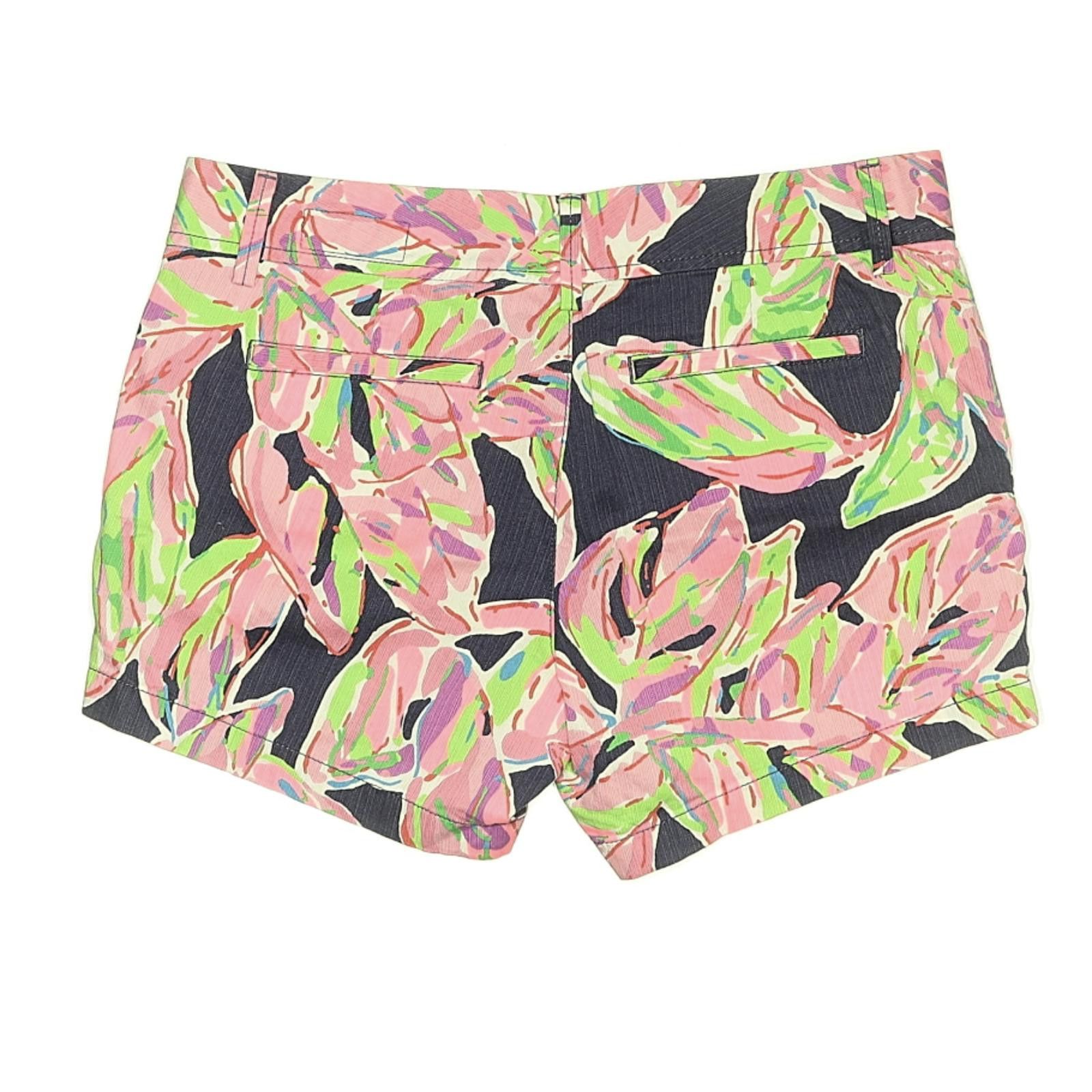 Other Lilly Pulitzer Size 8 Tropical Print Cotton Shorts Size 30" / US 8 / IT 44 - 2 Thumbnail