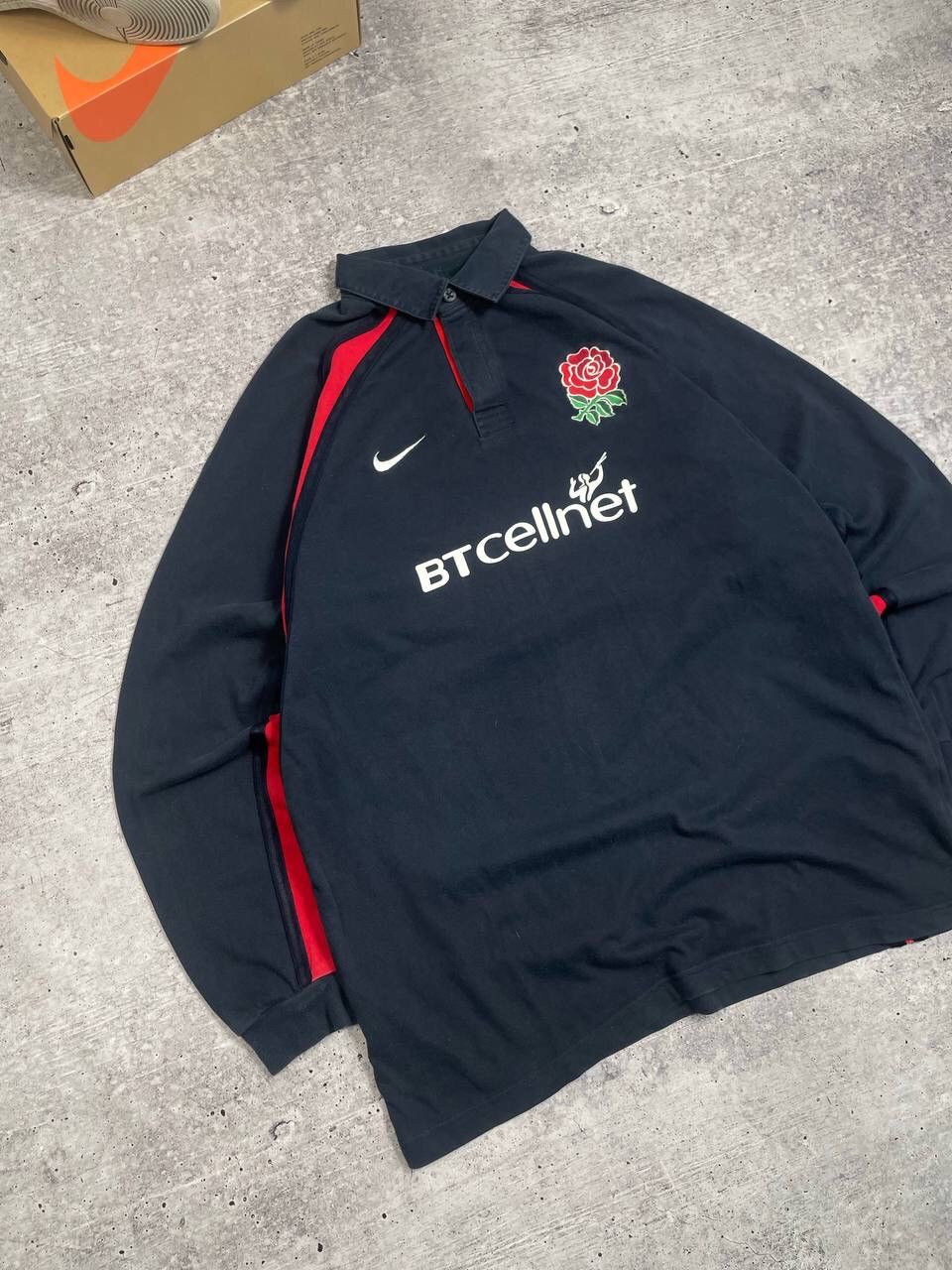 Nike Vintage 90s Nike England Rugby Faded Long Sleeve Shirt Y2K Size US XL / EU 56 / 4 - 2 Thumbnail