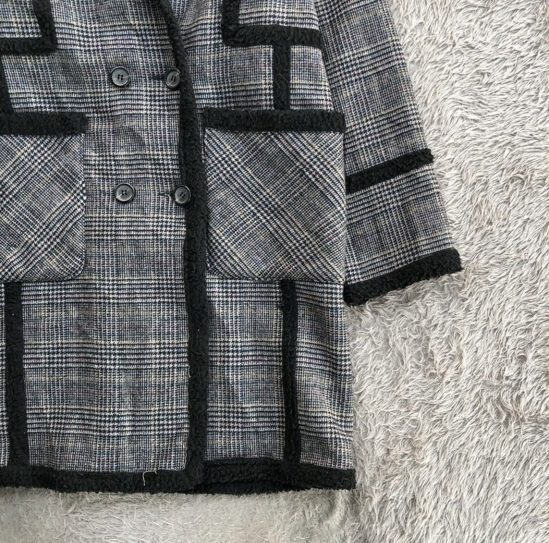 Japanese Brand × Vintage Datum Contemporary Coat Woll Plaid Tartan Size M / US 6-8 / IT 42-44 - 4 Thumbnail