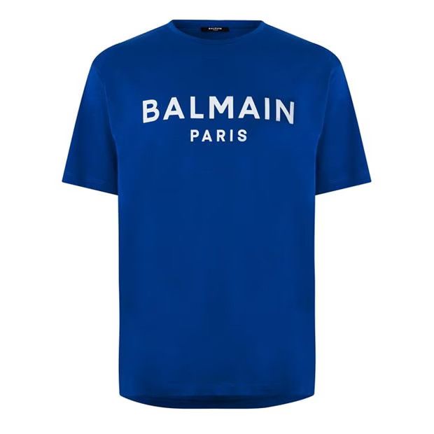 image of Balmain O1G2R1Mq0324 T-Shirt In Blue, Men's (Size Small)