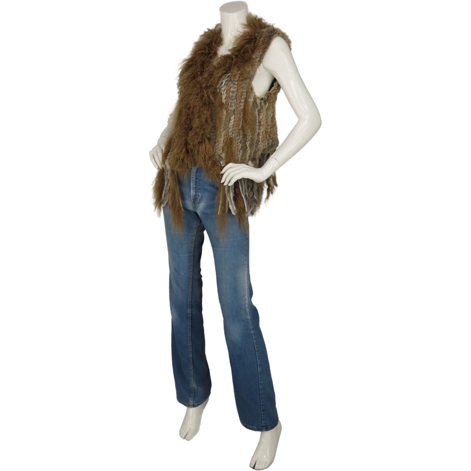 Other Subtle Luxury Knitted Rabbit & Mongolian Sheep Fur Vest Size XS / US 0-2 / IT 36-38 - 4 Thumbnail