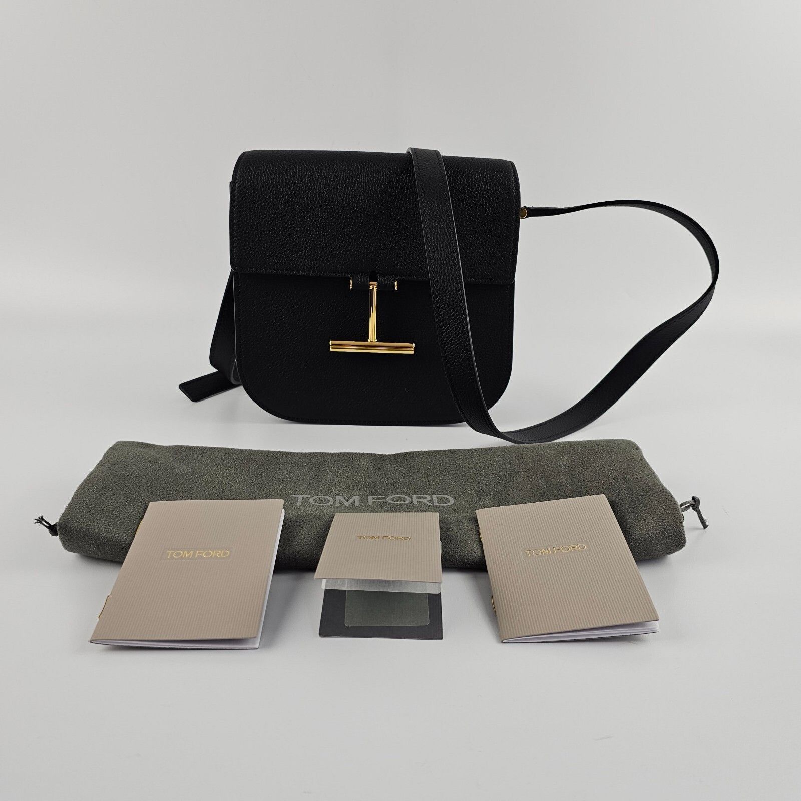 Tom Ford Tom Ford Mini Tara Black Leather Shoulder Bag New Size ONE SIZE - 2 Thumbnail