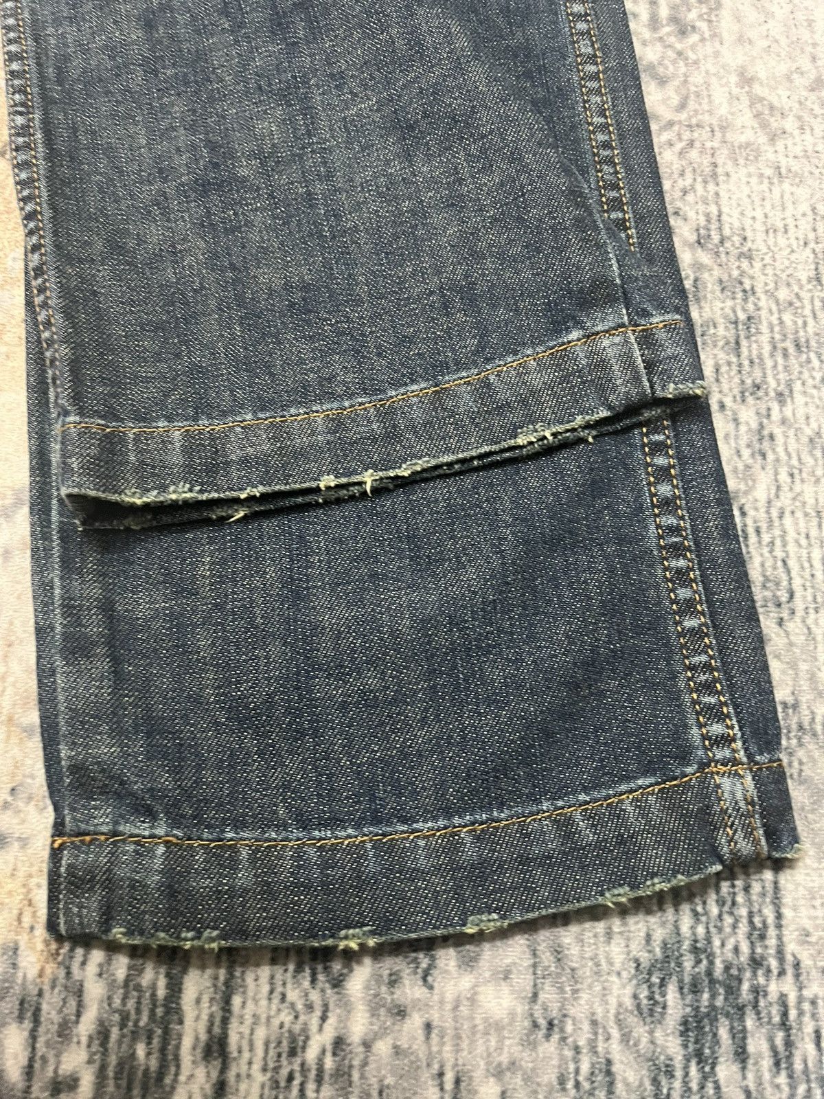 Japanese Brand Bartack Work Denim Jeans Pocket Tape