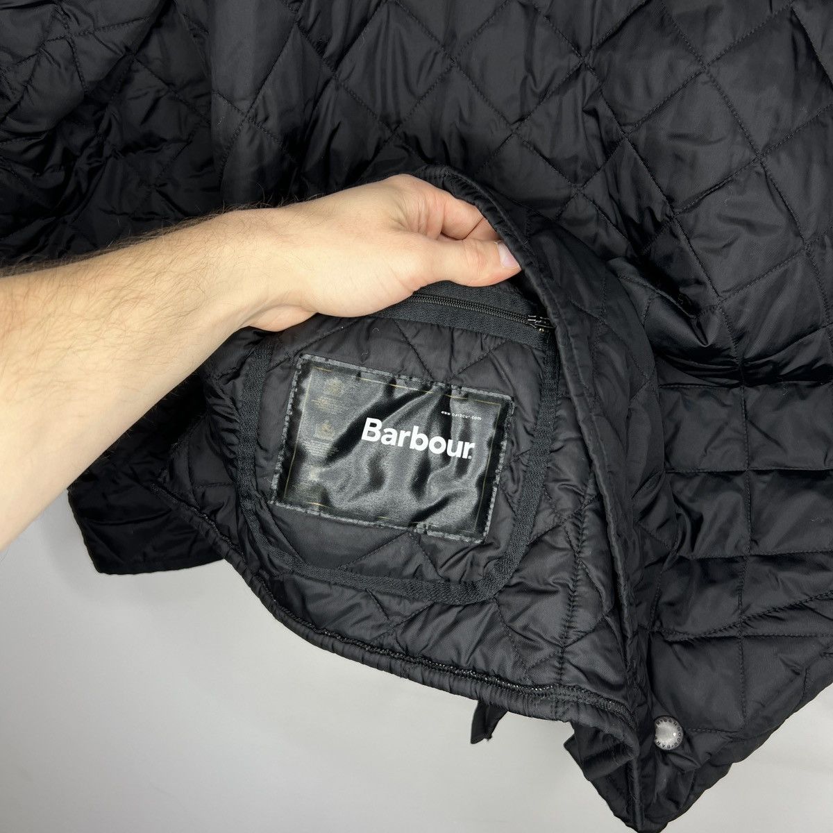 Barbour × Designer Barbour Quilted jacket men’s Large Navypadded Liddesdale Size US L / EU 52-54 / 3 - 9 Thumbnail