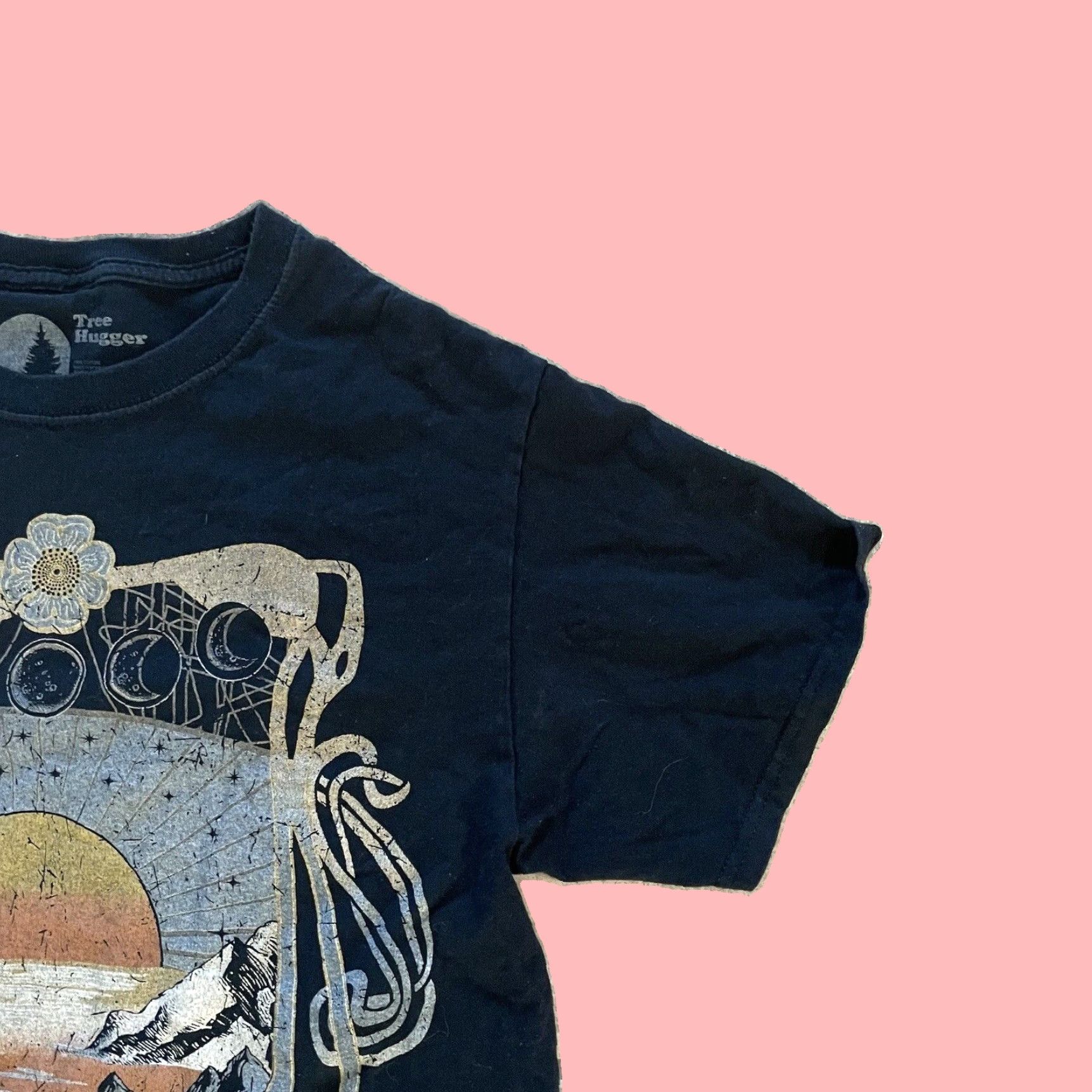Vintage Free Spirited Nature Lover Bohemian Chic Graphic Print Woman's Festival T-Shirt Small Size S / US 4 / IT 40 - 3 Thumbnail
