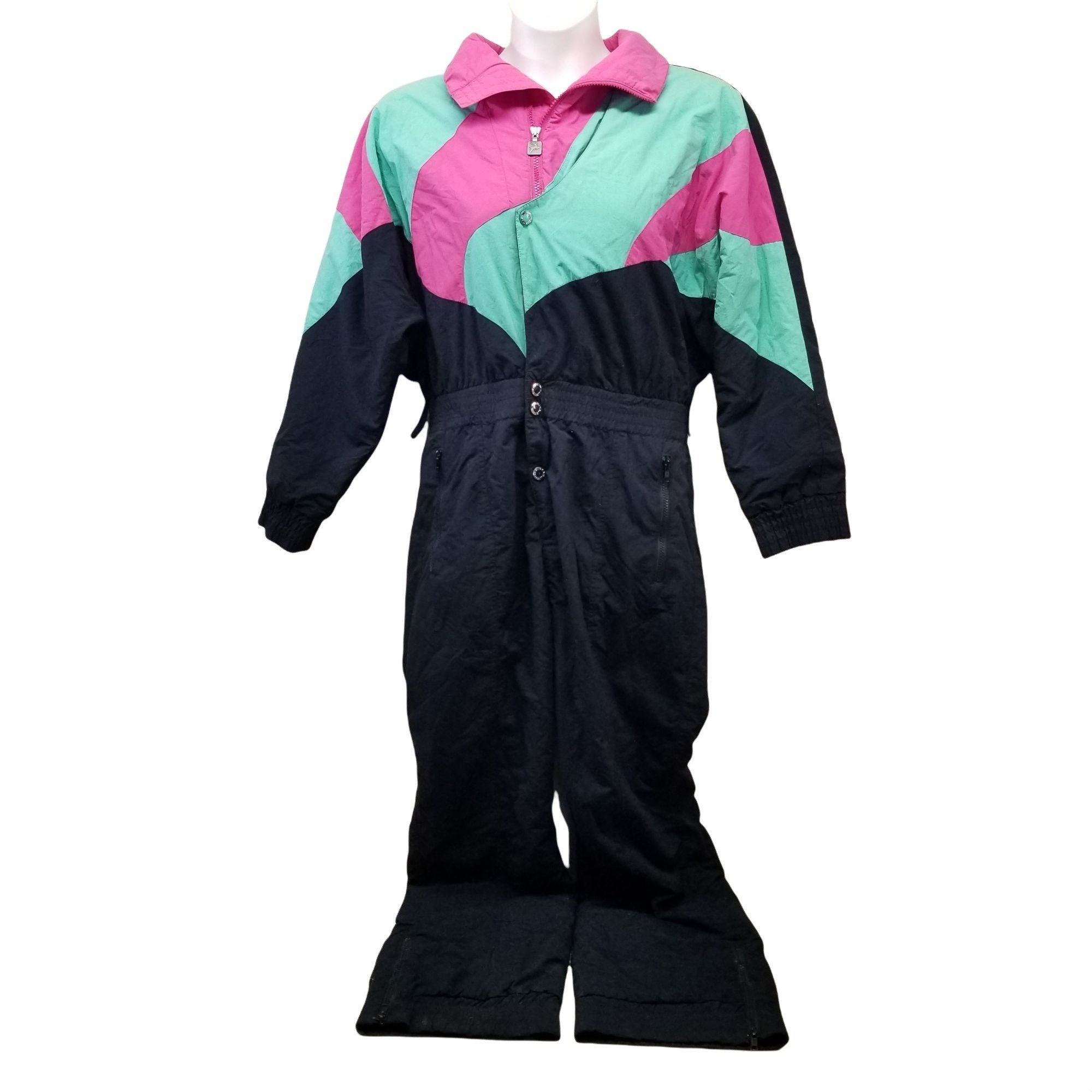 Other White Stag 14 Snowmobile Full Body Snowsuit Black Teal Pink Size XL / US 12-14 / IT 48-50 - 1 Thumbnail