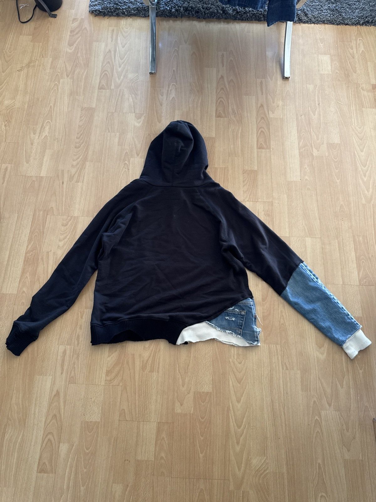 Greg Lauren Black Fragment Demin Hoodie Size US L / EU 52-54 / 3 - 2 Thumbnail