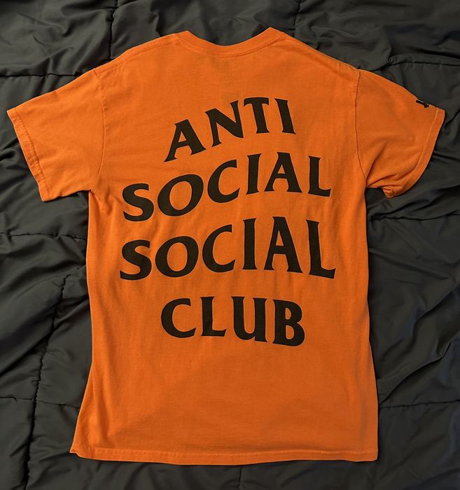 Anti social social club t best sale shirt orange