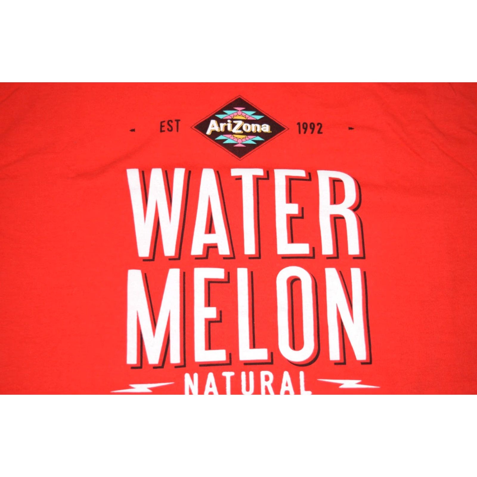 Vintage RARE ARIZONA TEA WATERMELON ENERGY MENS T-SHIRT XL RED GRAPHIC SELF Size US 36 / EU 52 - 2 Thumbnail