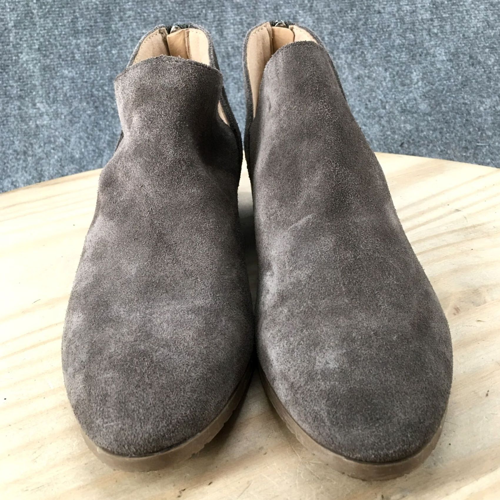 Vintage Reaction Kenneth Cole Boots Womens 8 Side Skip Ankle Booties Beige Leather Zip Size US 8 / IT 38 - 4 Thumbnail