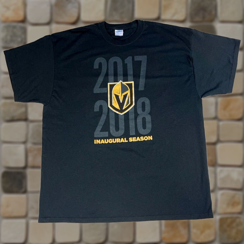 Port & Company Port & Company Men's T-Shirt Vegas Golden Knights 2017-2018 Inaugural Season 2XL Black Short Sleeve Crew Neck Sports Size US XXL / EU 58 / 5 - 1 Thumbnail