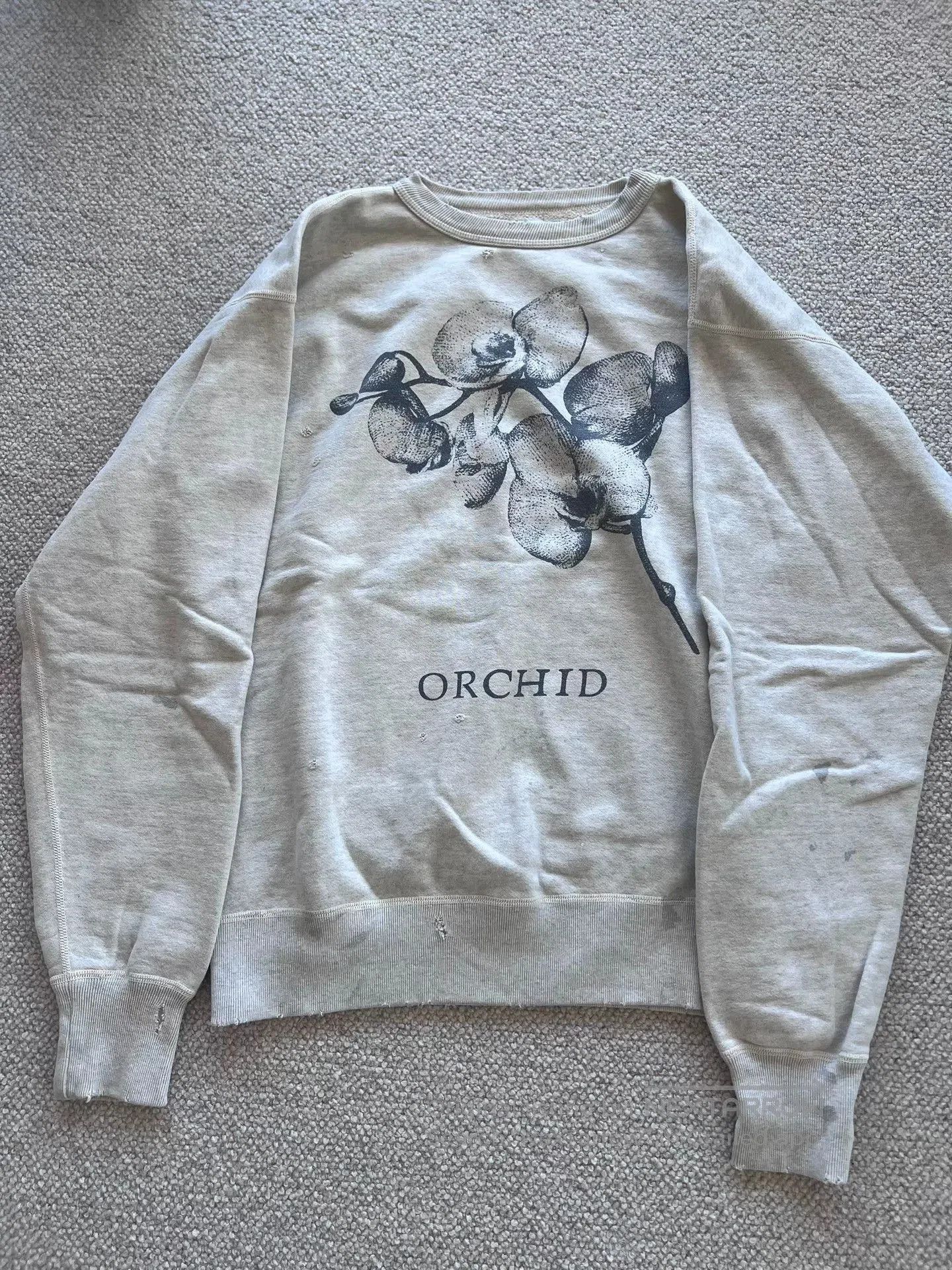 Le Mont Saint Michel distressed orchid print sweatshirt size M. Size M / US 6-8 / IT 42-44 - 1 Thumbnail