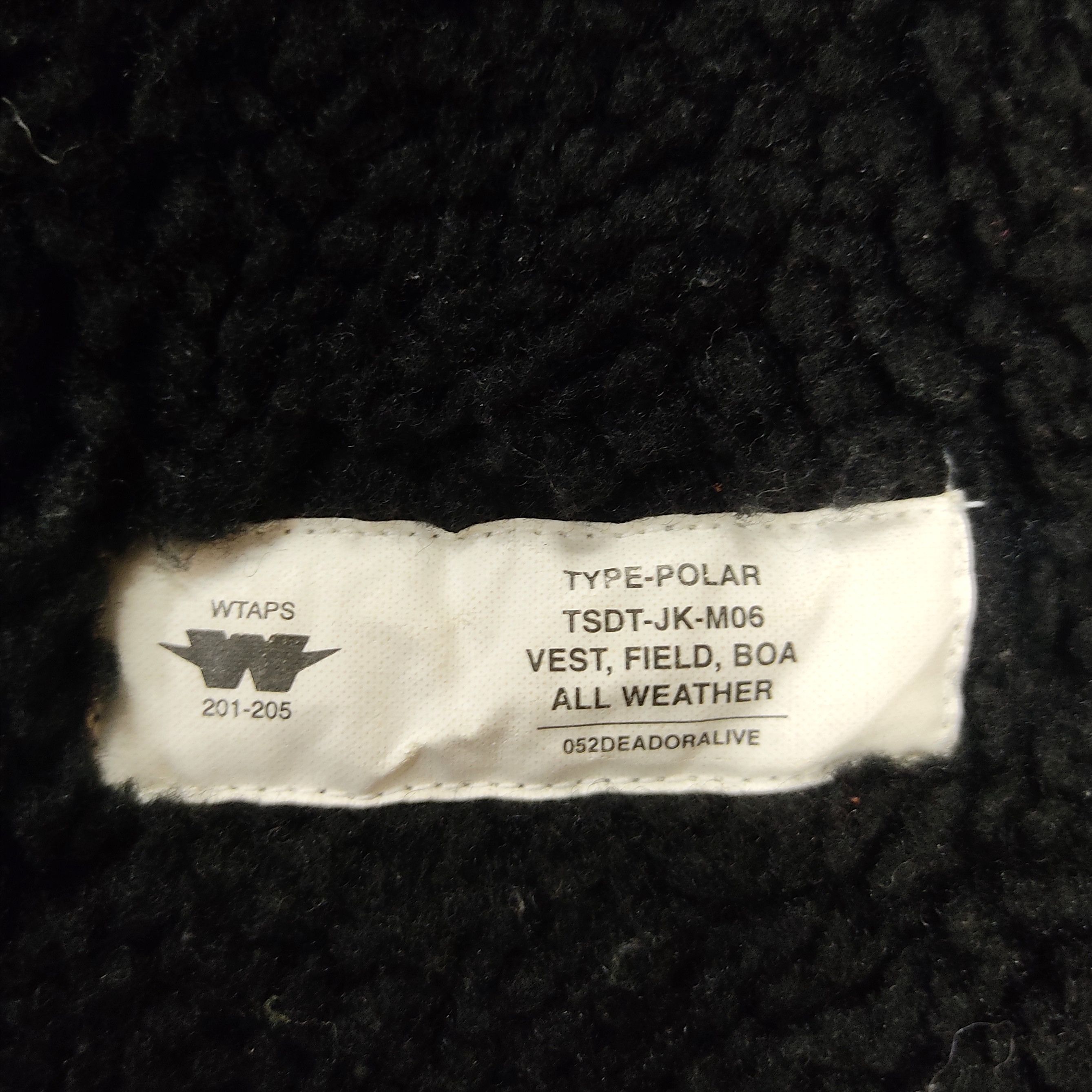 Wtaps WT-VUA Spec 201-205 Type Polar Field Boa Fleece Vest Size US M / EU 48-50 / 2 - 12 Thumbnail