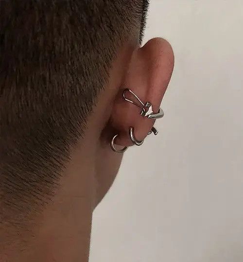 Designer Retro punk ear clips Size ONE SIZE - 2 Thumbnail