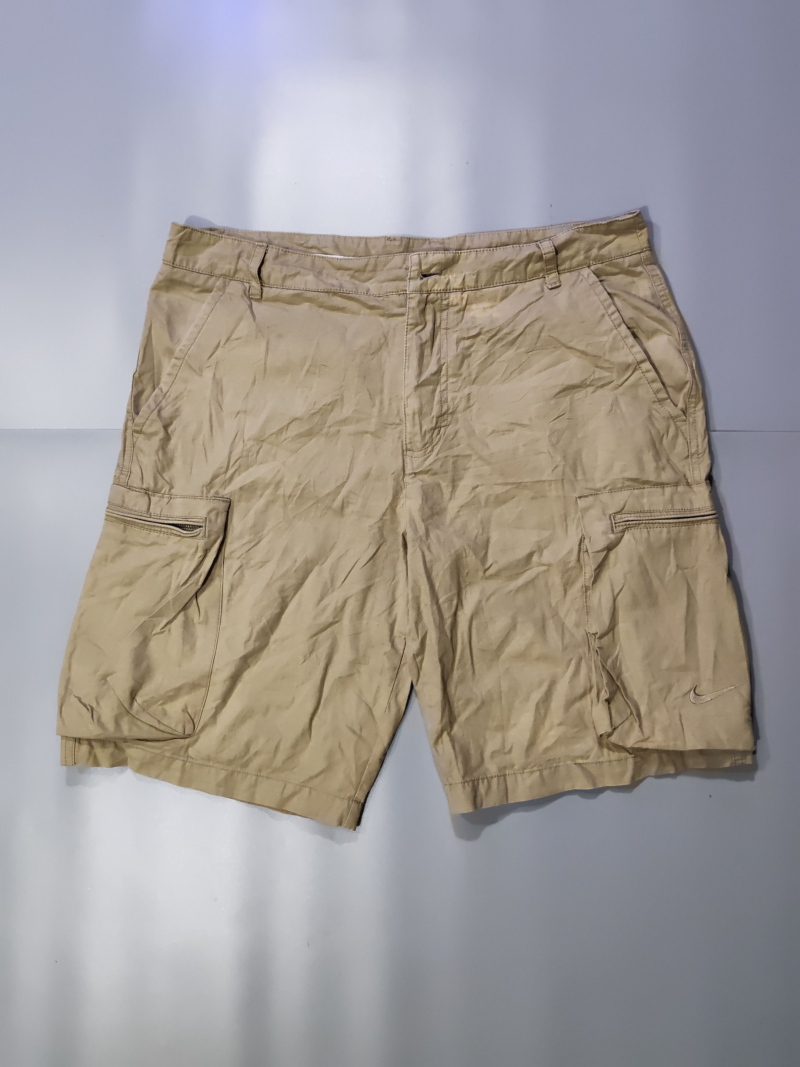Nike 💥💥WOW💥💥 Vintage Nike ris top Cotton shorts in khaki Size US 38 / EU 54 - 9 Thumbnail