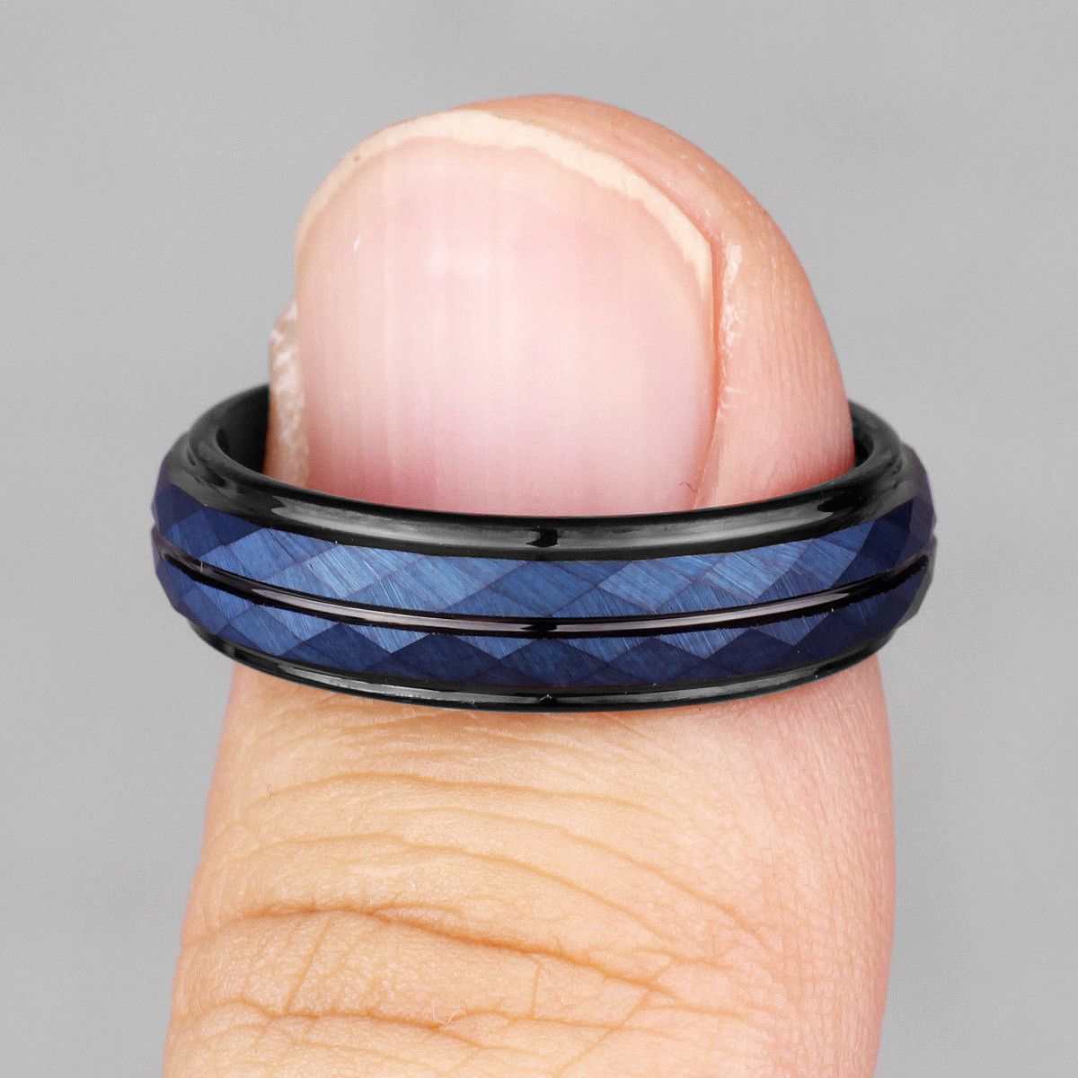 Other Black & Blue Rhombus Ring Size ONE SIZE - 2 Thumbnail