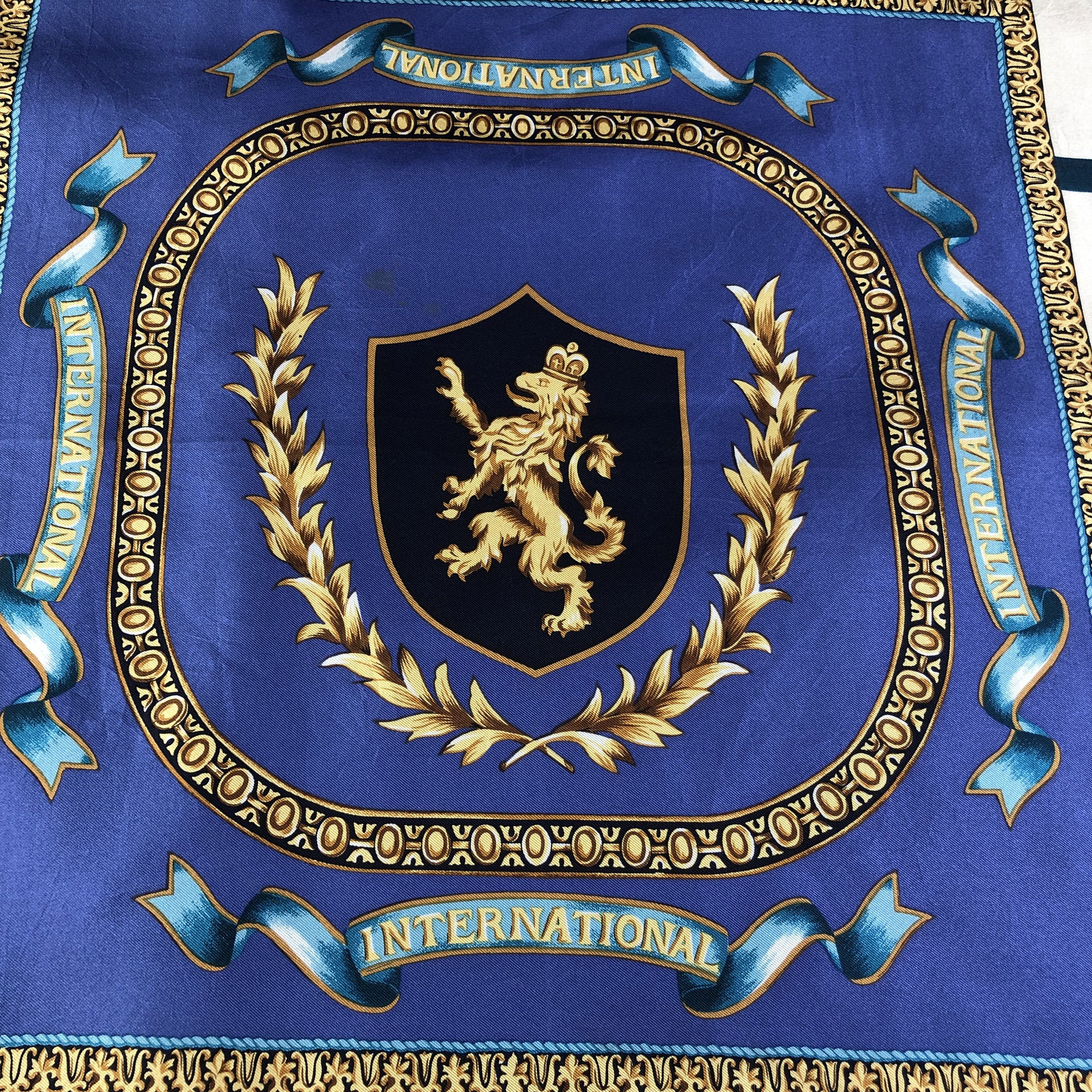 Japanese Brand Intermode Lion Luxury Silk Scarf M686 Size ONE SIZE - 3 Thumbnail