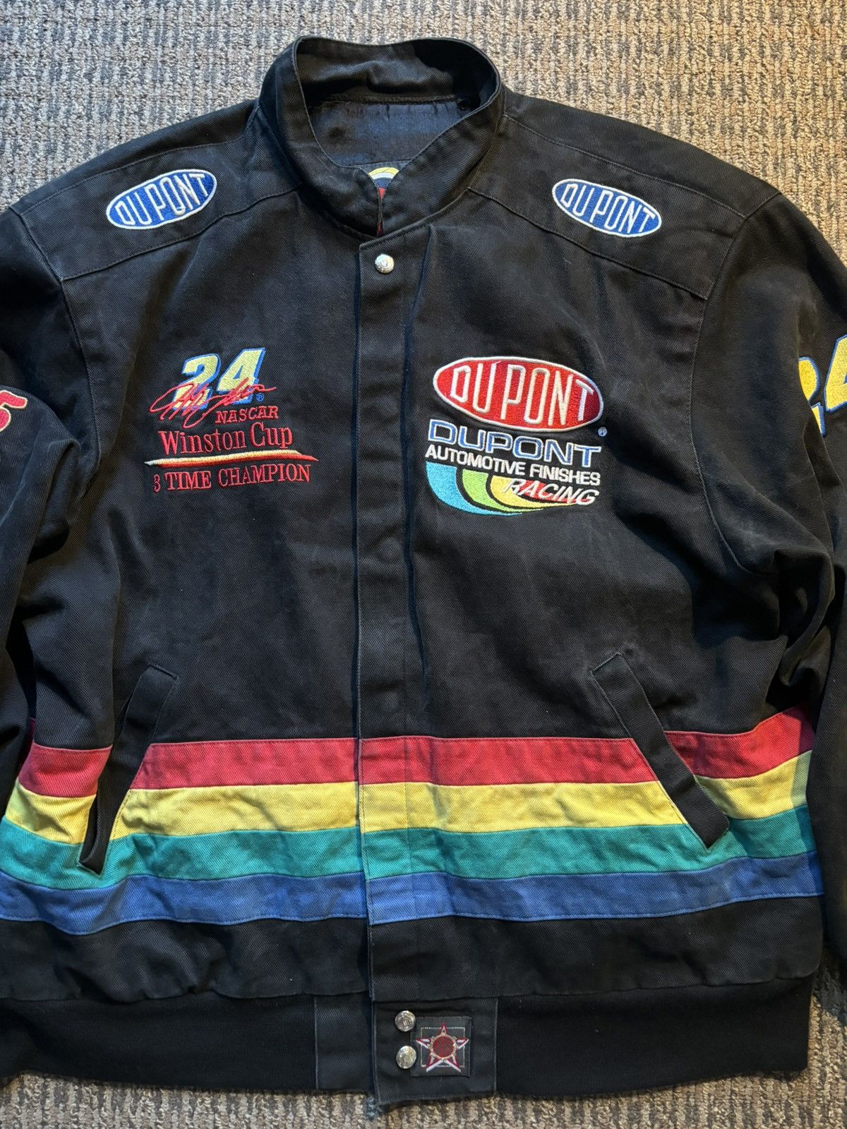 NASCAR × Vintage Vintage 90s NASCAR 3x Winston Cup 50th Anniversary Jacket Size US XL / EU 56 / 4 - 3 Thumbnail