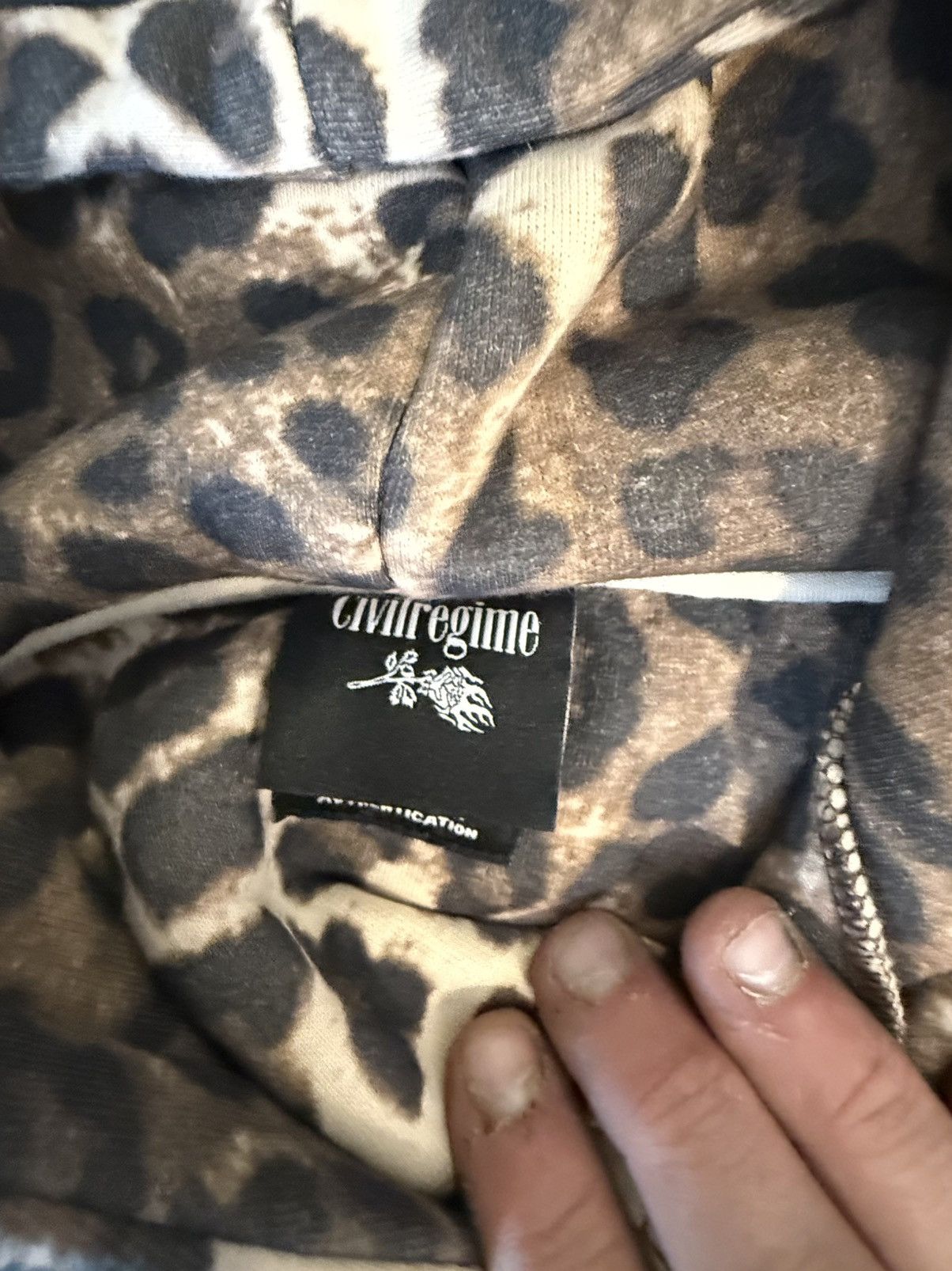 Civil Regime Civil Regime Leopard Print Crop Hoodie Size Large Size L / US 10 / IT 46 - 3 Thumbnail