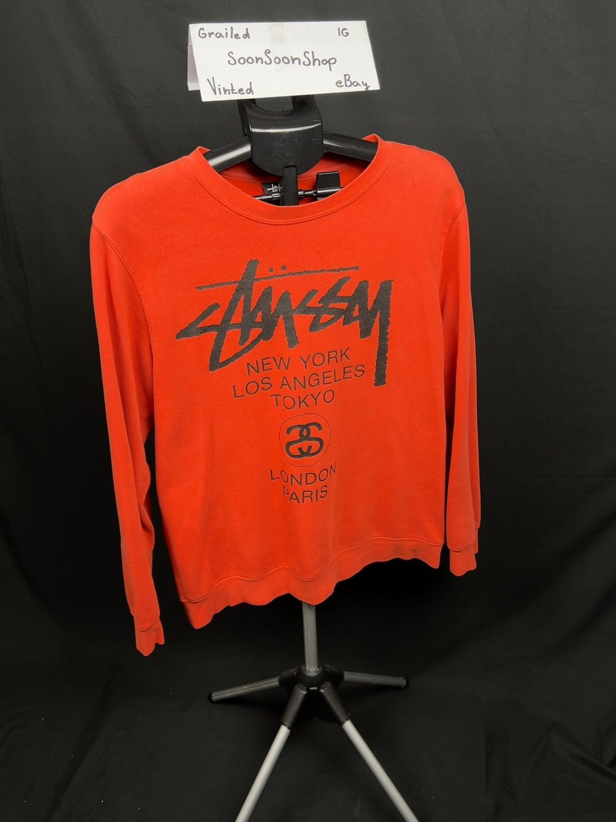 Stussy Stüssy world tour crew neck sweatshirt Size US M / EU 48-50 / 2 - 2 Thumbnail
