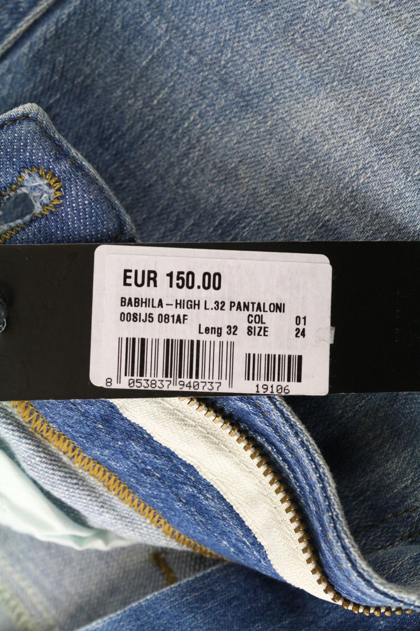 Diesel BABHILA-HIGH 081AF W24/L32 Girls Blue Jeans 71006 Size 24" / US 00 / IT 34 - 6 Thumbnail