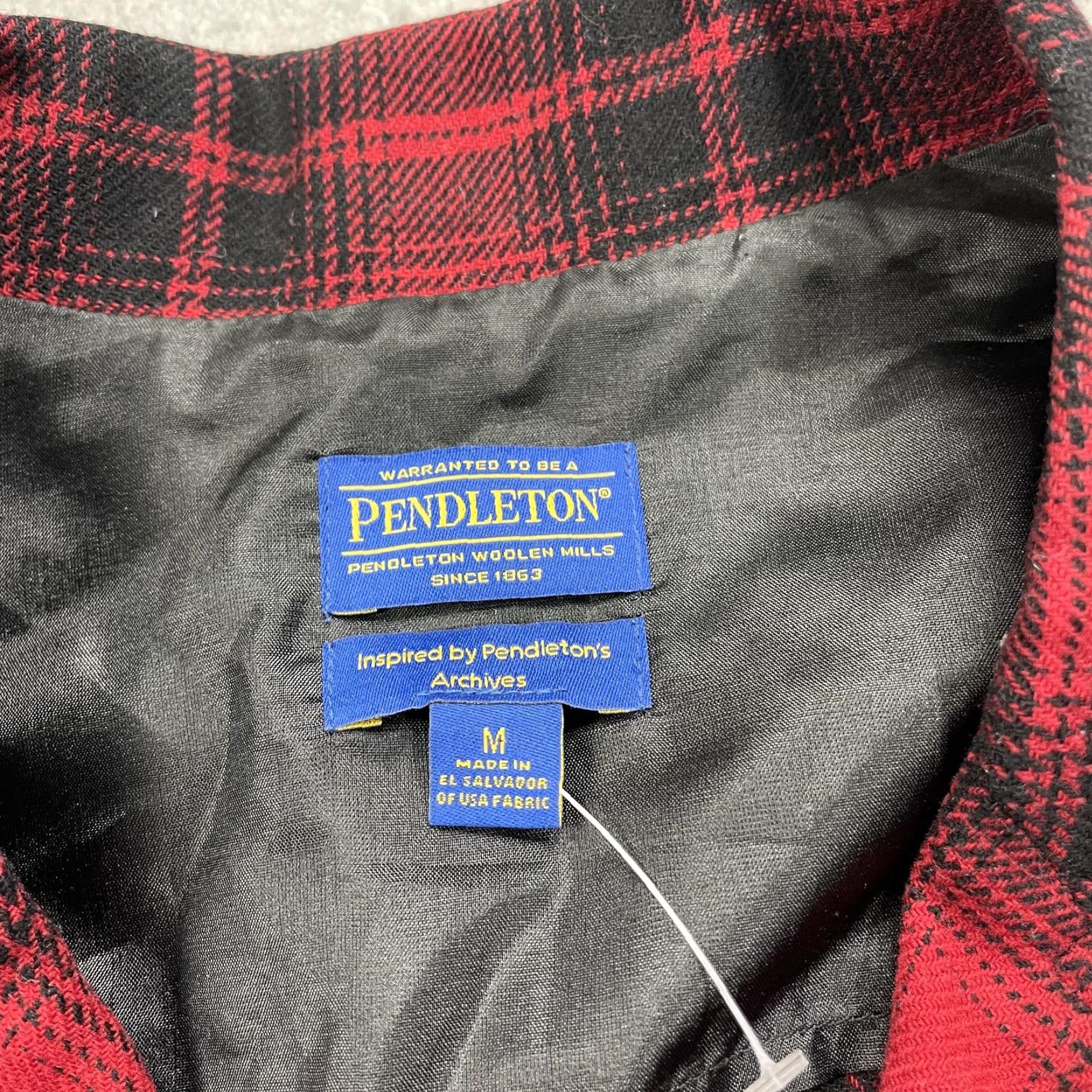 Pendleton VINTAGE Pendleton Jacket Womens M Red Plaid 100% Wool Button Front Lined Flannel Size M / US 6-8 / IT 42-44 - 4 Thumbnail