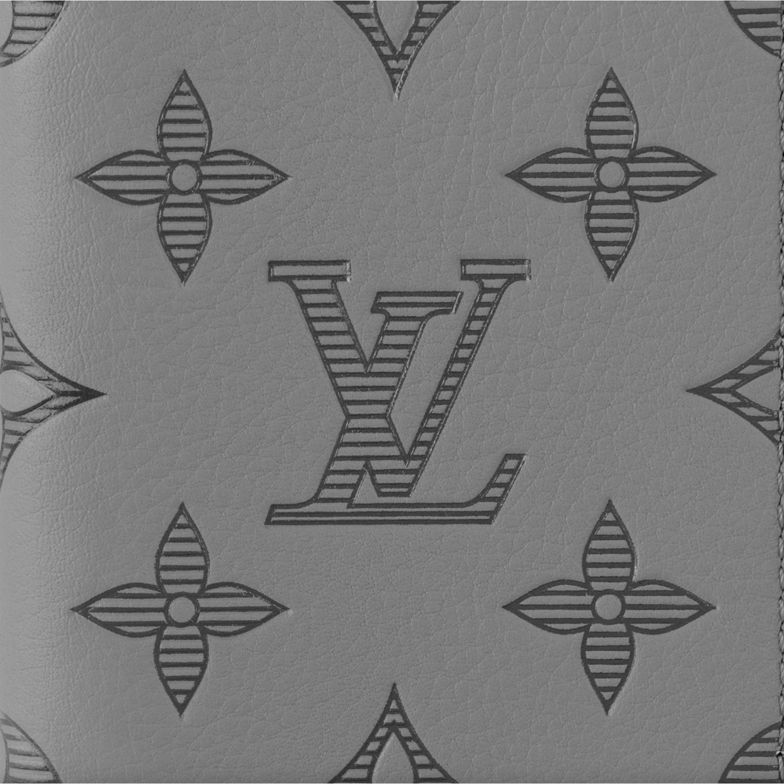 Louis Vuitton Louis Vuitton Grey Leather Logo Pocket Organizer Card Wallet Size ONE SIZE - 7 Thumbnail
