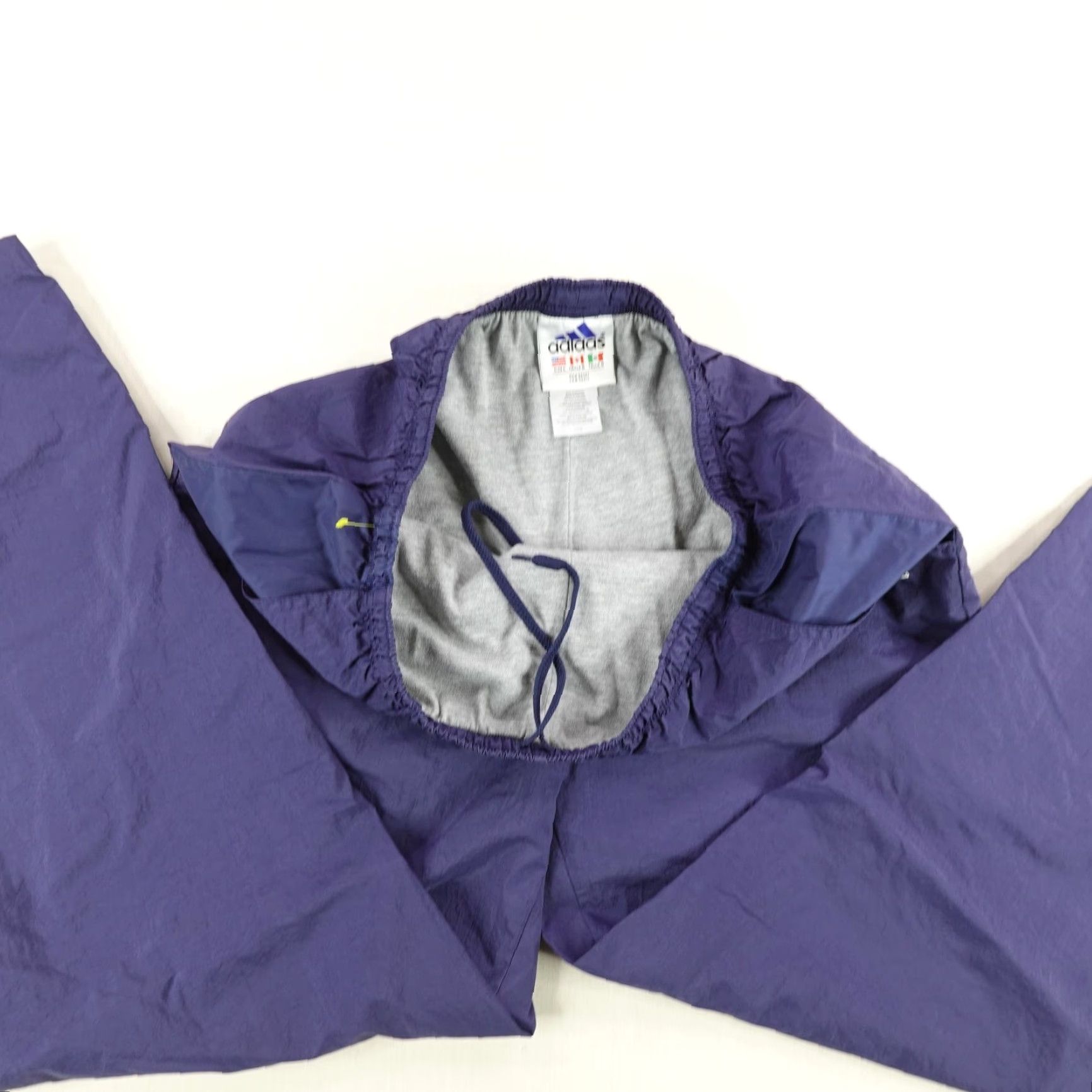 Adidas VINTAGE Adidas Pants Mens Large Blue Windbreaker Ankle Zip Lined Track Gym 90s Size US 33 - 5 Thumbnail