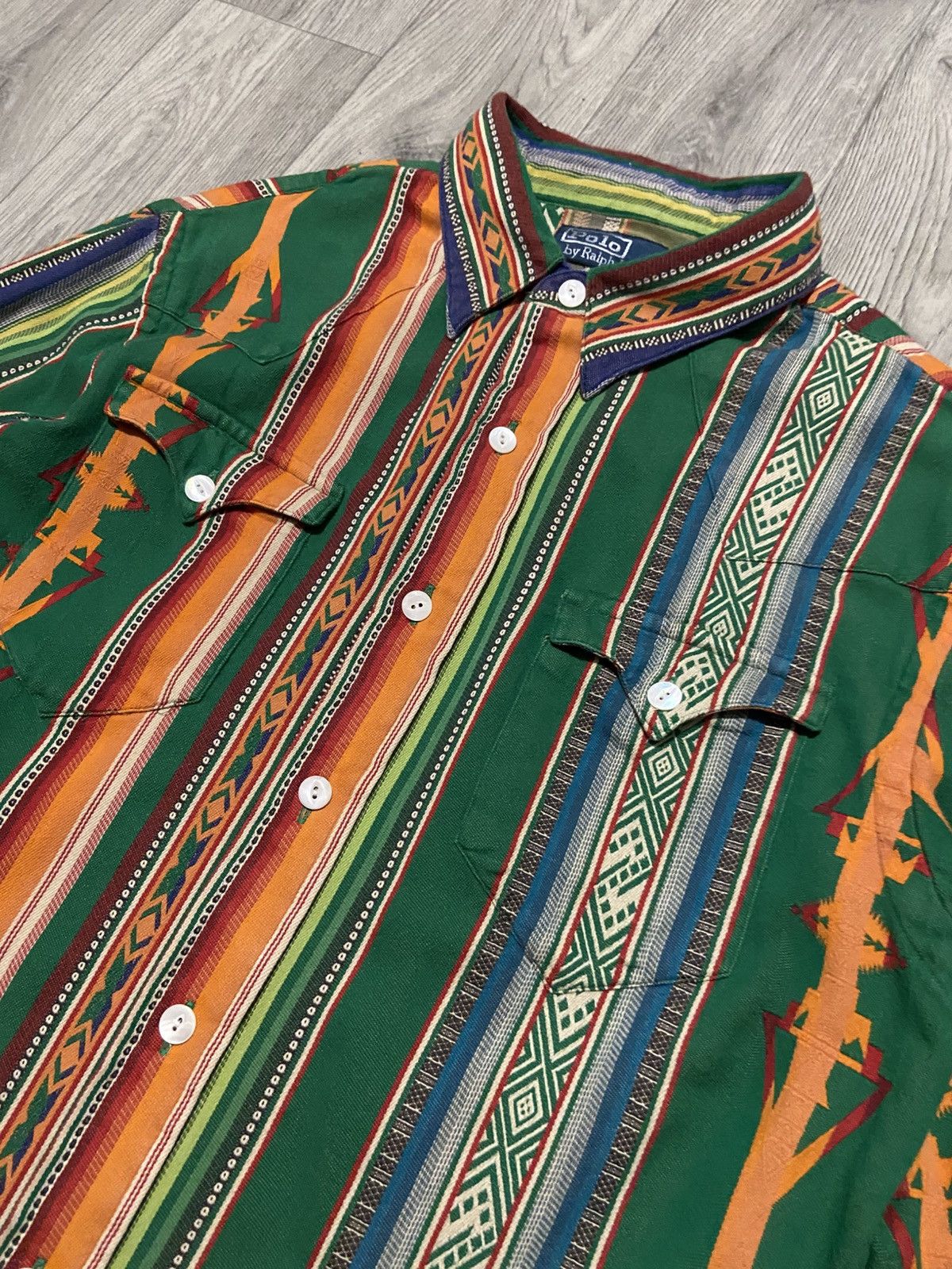 Polo Ralph Lauren Polo Ralph Lauren Vintage SouthWestern Aztec Button Up Shirt Size US M / EU 48-50 / 2 - 4 Thumbnail