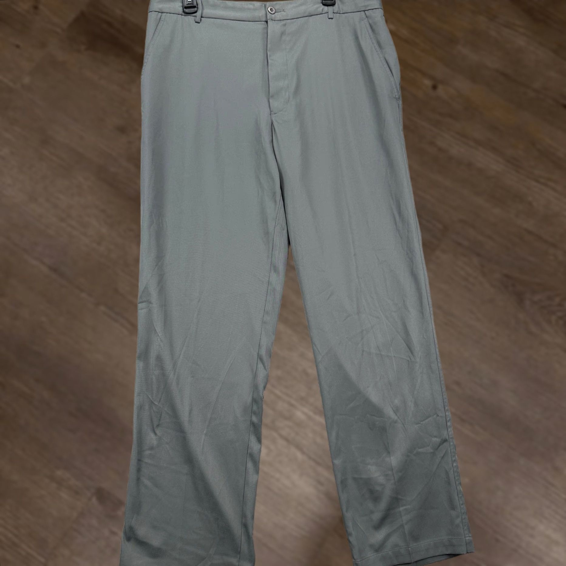 Vintage Snake Eyes Mens Chino Golf Pants 34X32 Gray Flat Front Performance Tech Stretch Pants Men Regular Inseam 32 Size US 34 / EU 50 - 1 Thumbnail