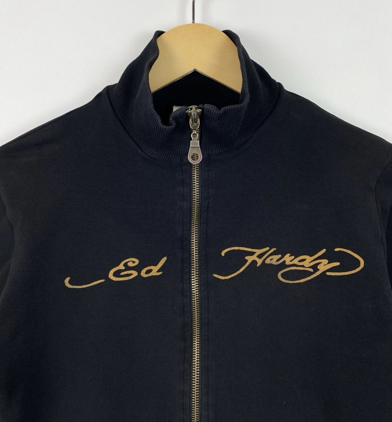 Ed Hardy Ed Hardy Avant-Garde Full Zip Track Jacket Black Rhinestones Size S / US 4 / IT 40 - 3 Thumbnail