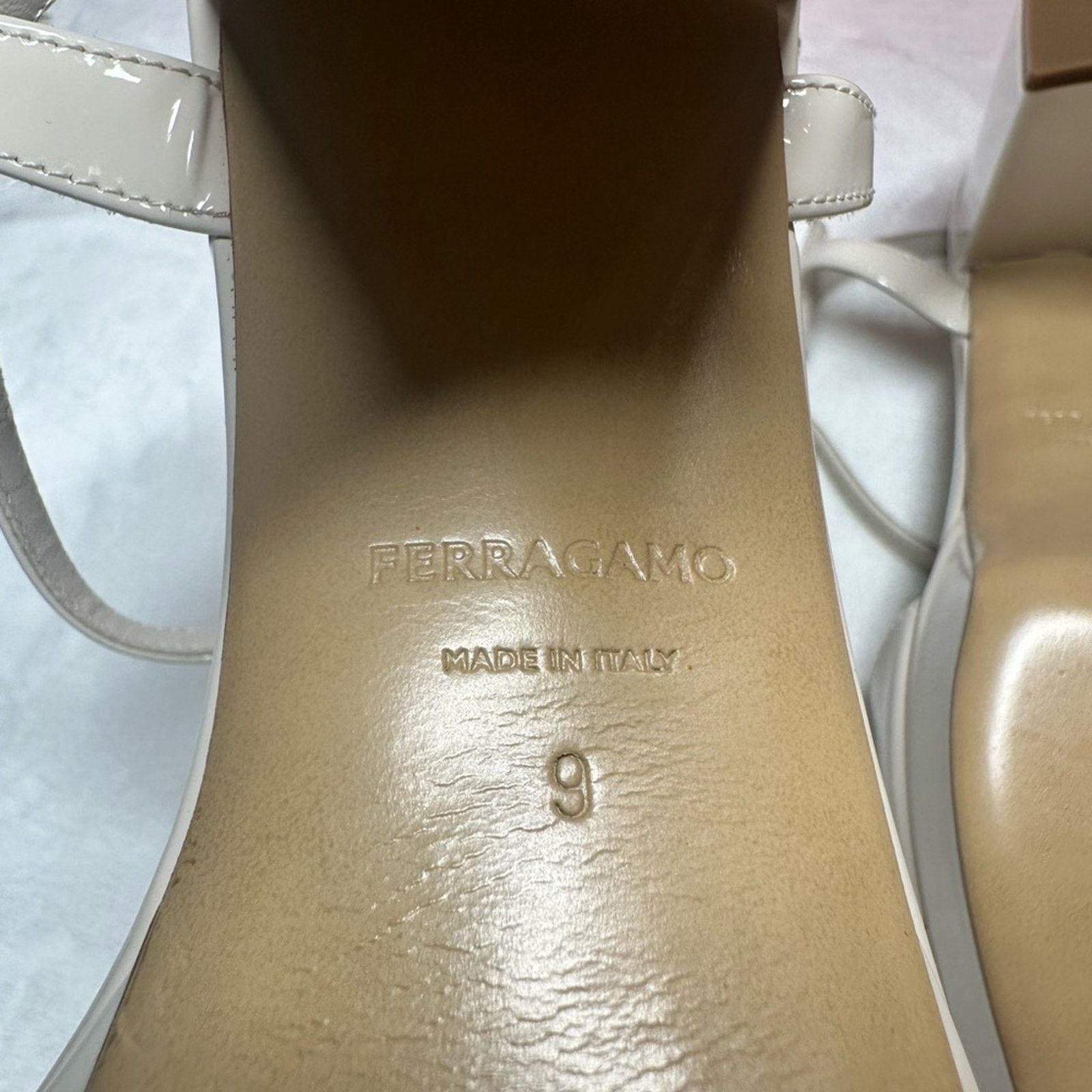 Salvatore Ferragamo Ferragamo Marika Patent Leather Women's Sandals Size US 9 / IT 39 - 10 Thumbnail