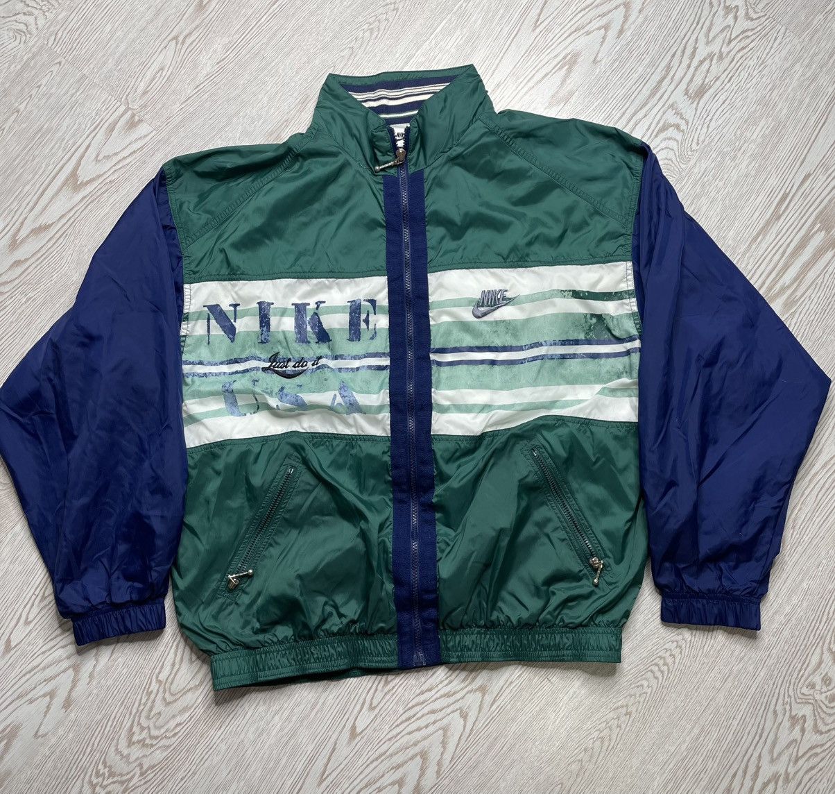 Nike × Vintage Vintage Nike USA Track Jacket size L Size US L / EU 52-54 / 3 - 1 Thumbnail