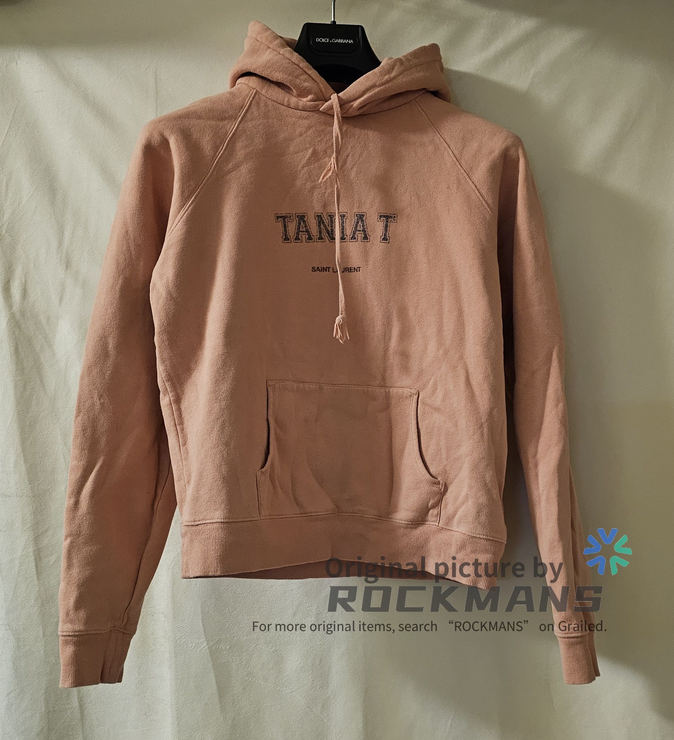 Saint Laurent Unisex Lotus Pink Sweatshirts Hoodie Size S