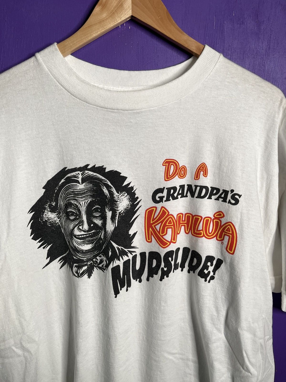 Vintage Vintage 90s Kahlua grandpas mudslide t-shirt Size US XL / EU 56 / 4 - 3 Thumbnail
