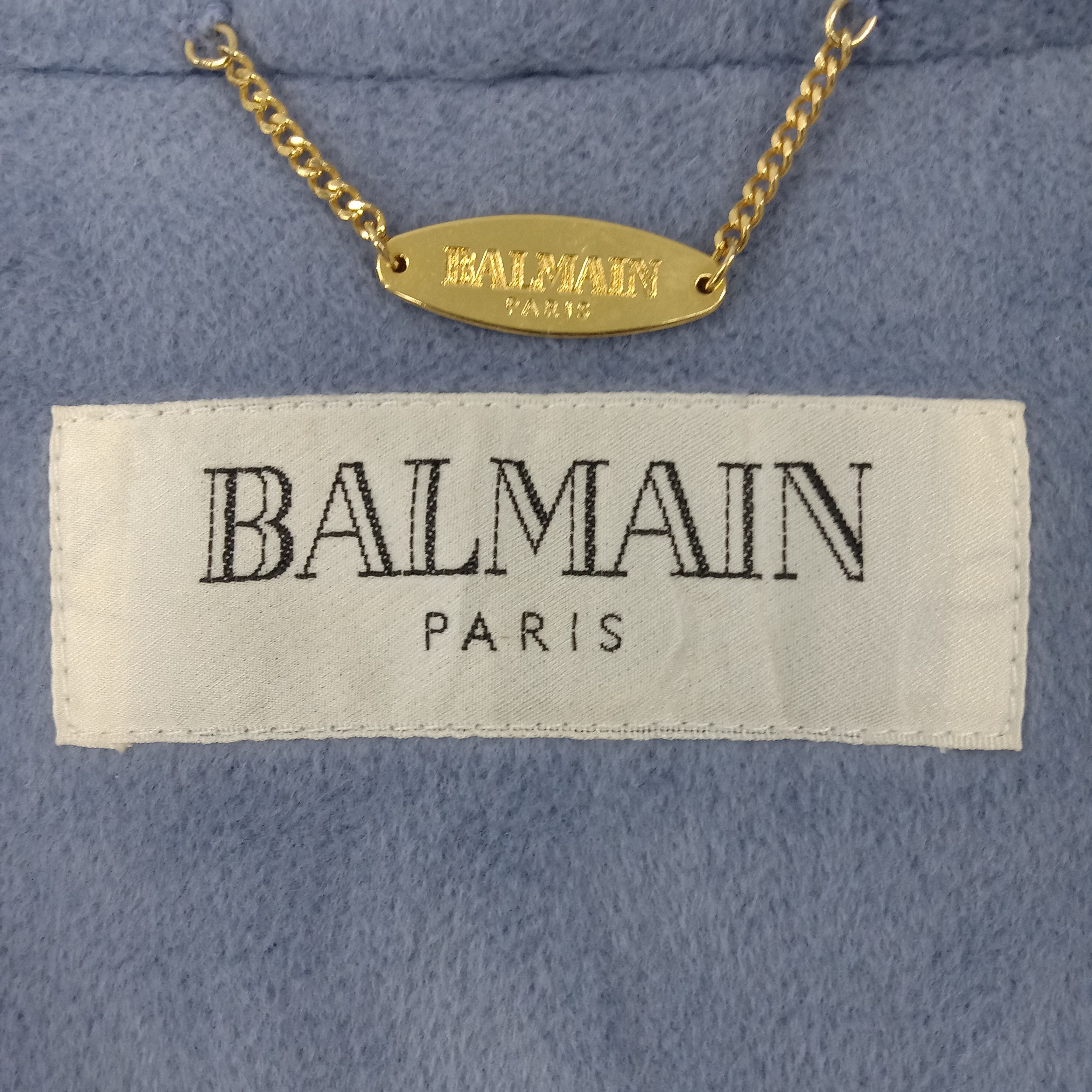 Balmain × Vintage Balmain Paris Luxury Brand Trench Coat Jacket Size US M / EU 48-50 / 2 - 4 Thumbnail