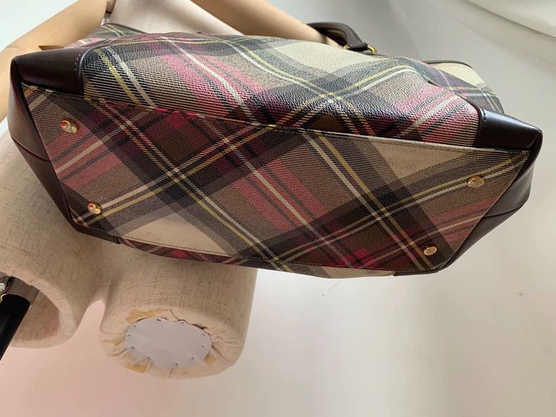 Vivienne Westwood Vivienne Westwood Colorful check Saturn tote bag Size ONE SIZE - 4 Thumbnail