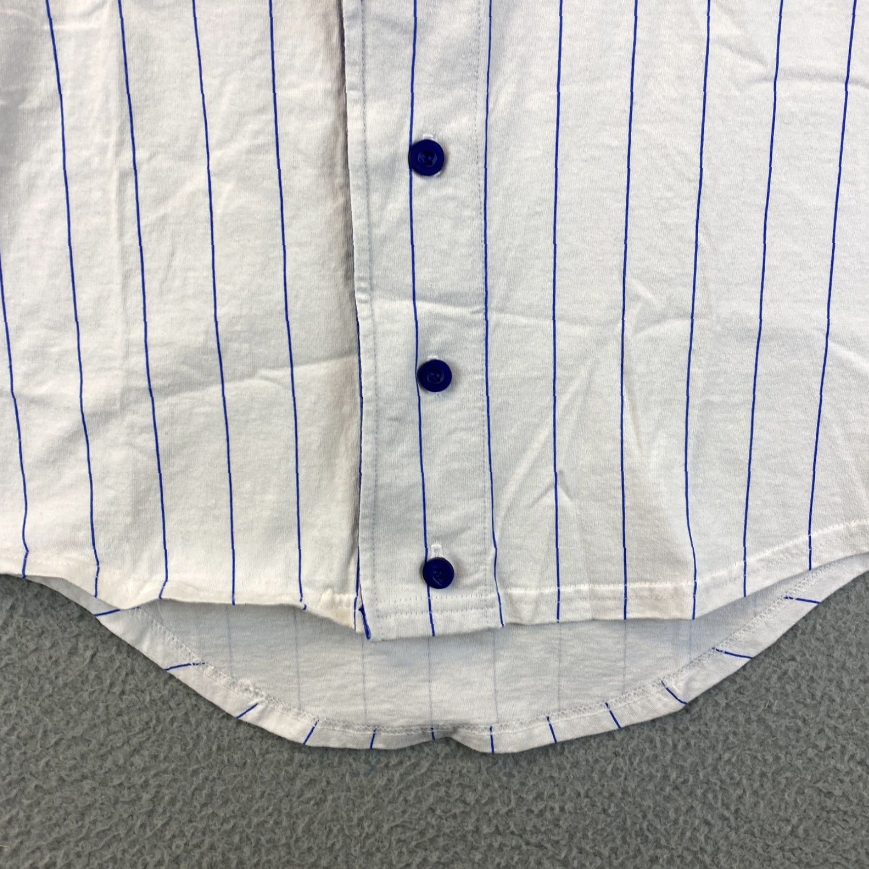 Vintage VINTAGE Badger Men's Short Sleeve Baseball Jersey Shirt S Blue Pinstripe Sports Souvenir 84-16 Size US S / EU 44-46 / 1 - 3 Thumbnail