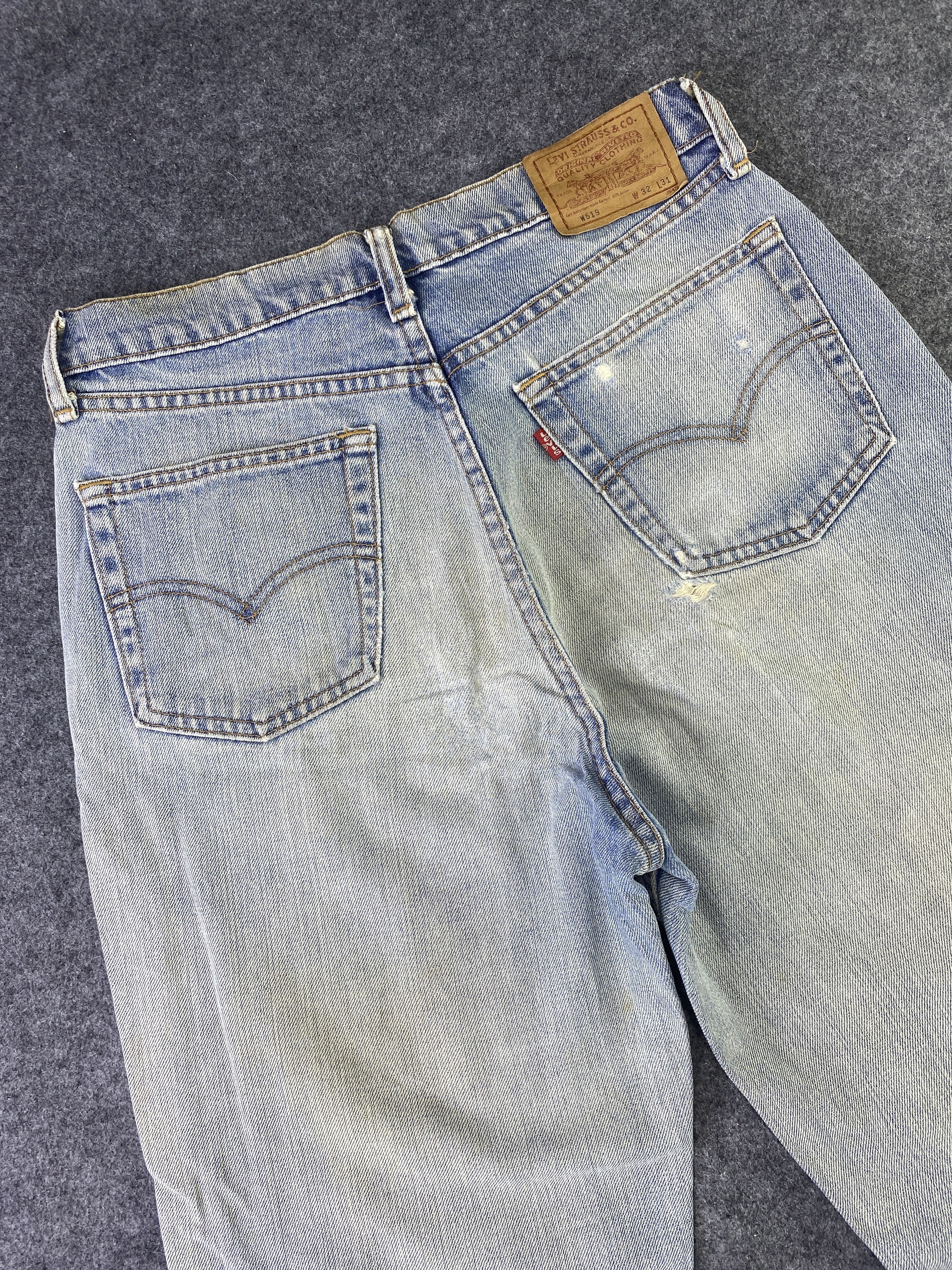 Levi's VINTAGE LEVI'S 519 DISTRESS BLUE WASH JEANS - J911 Size US 29 - 6 Thumbnail