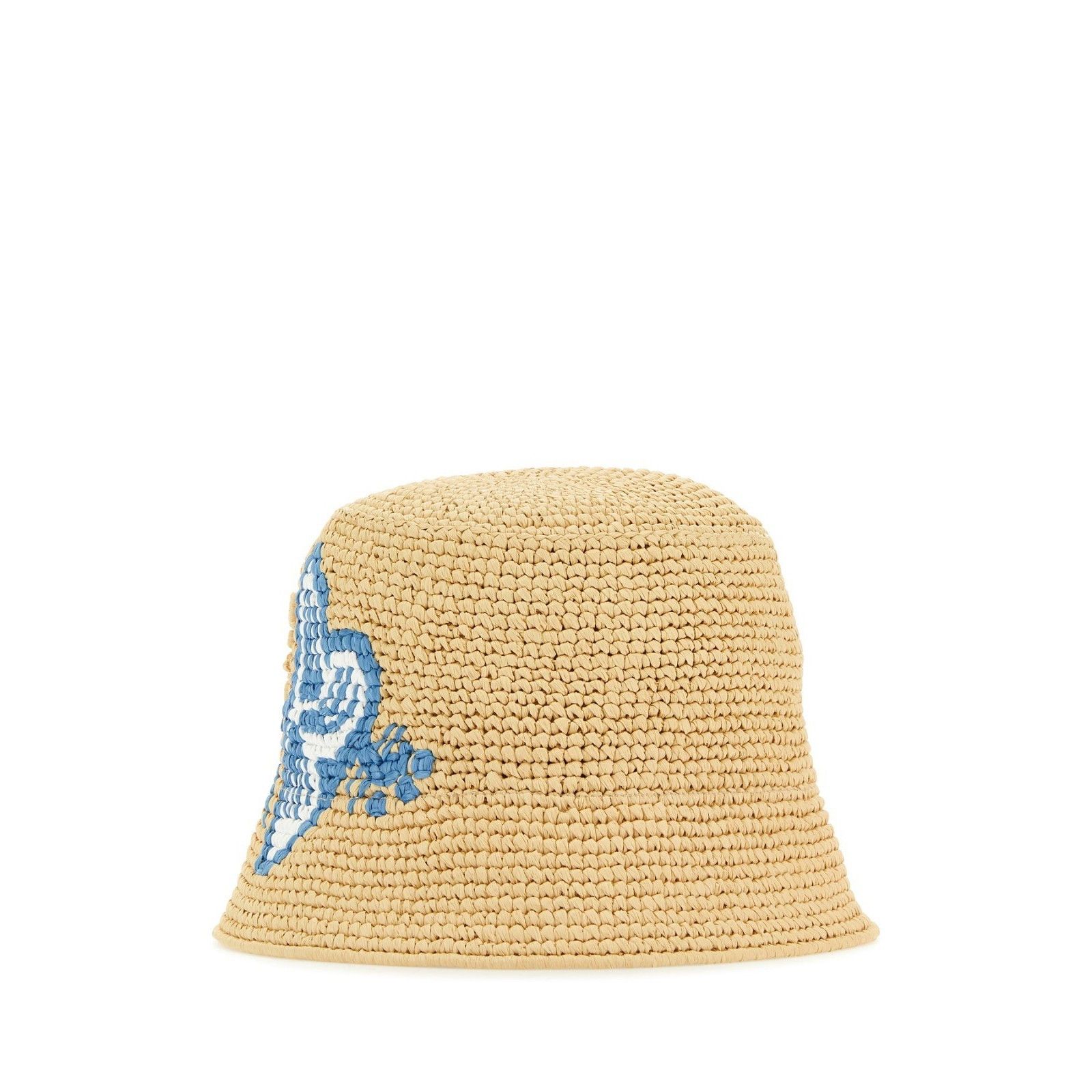Prada PRADA Beige Raffia Bucket Hat Natural New & Authentic (Women Size ONE SIZE - 2 Thumbnail