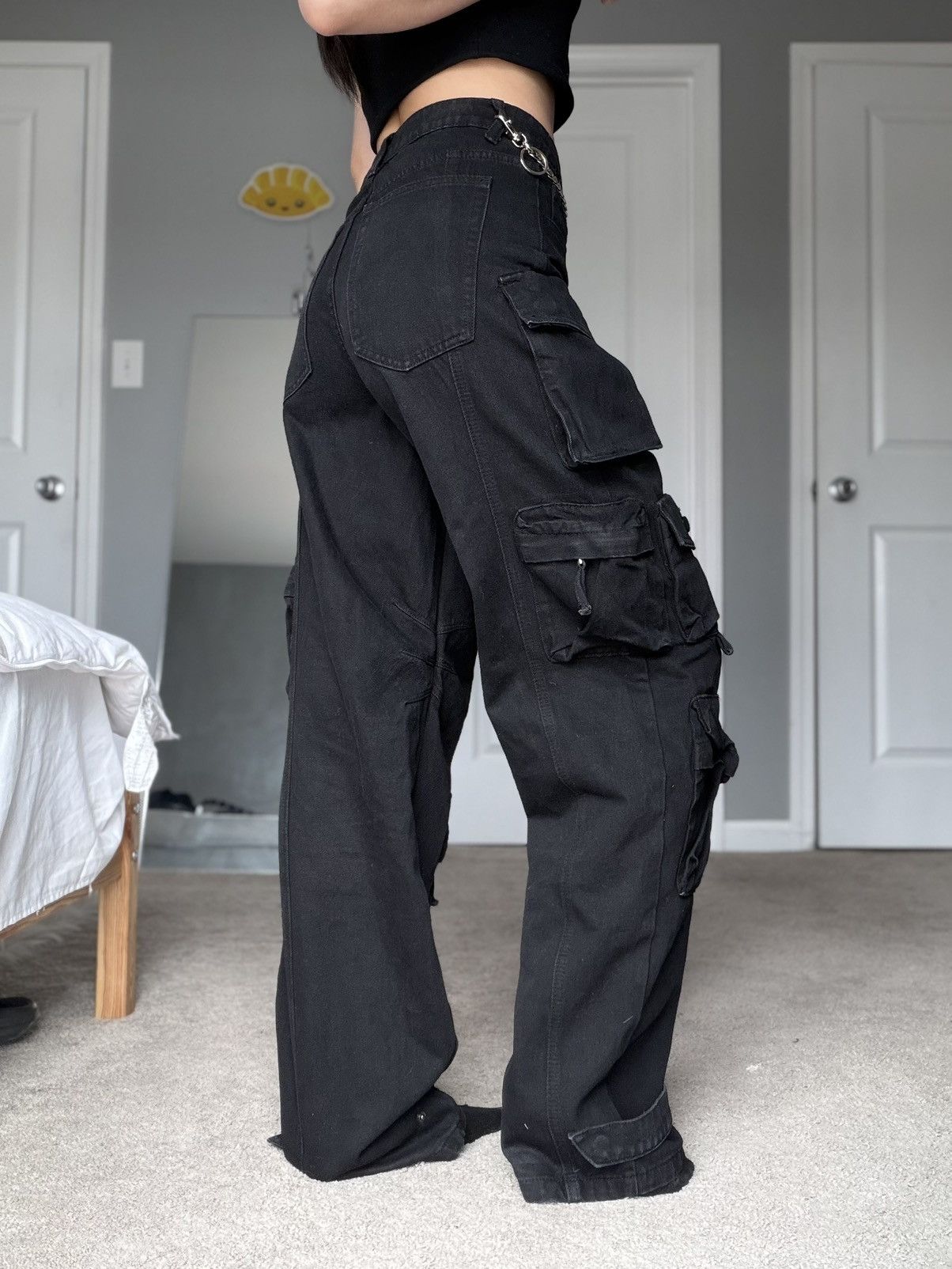 THE KRIPT THE KRIPT Pixely Cargo Jeans Black Size 26" / US 2 / IT 38 - 11 Thumbnail
